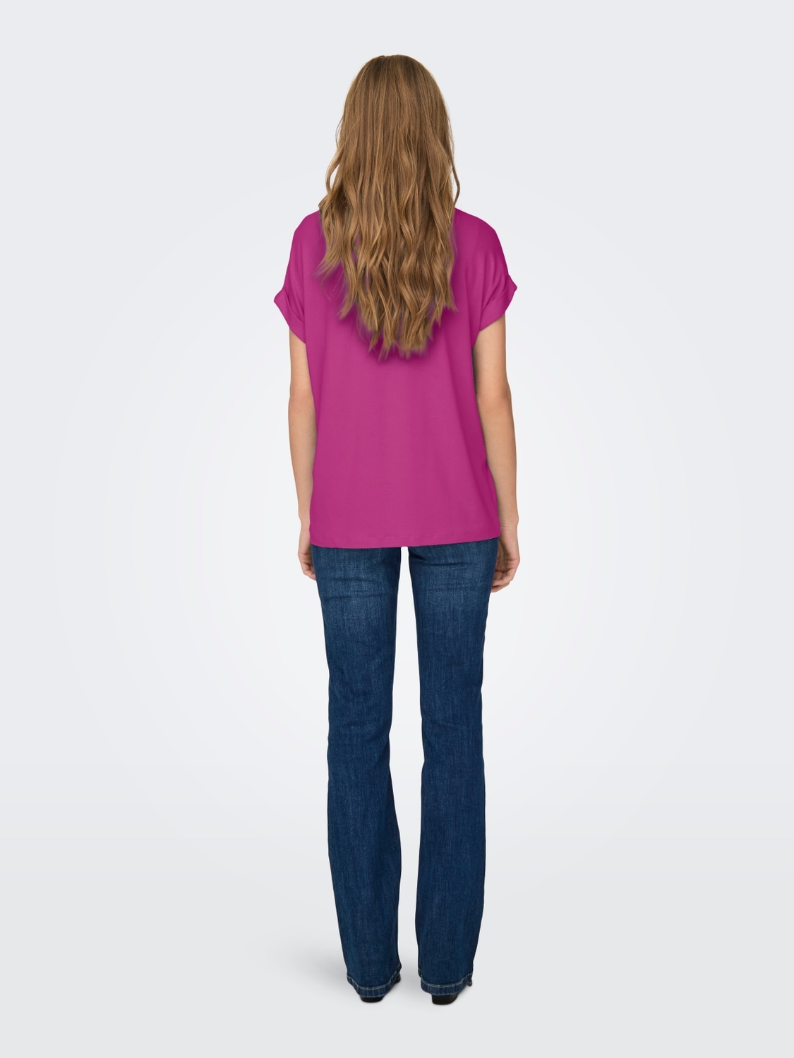 ONLY T-Shirt »ONLMOSTER S/S O-NECK TOP NOOS JRS«, mit Aufschlag am Arm