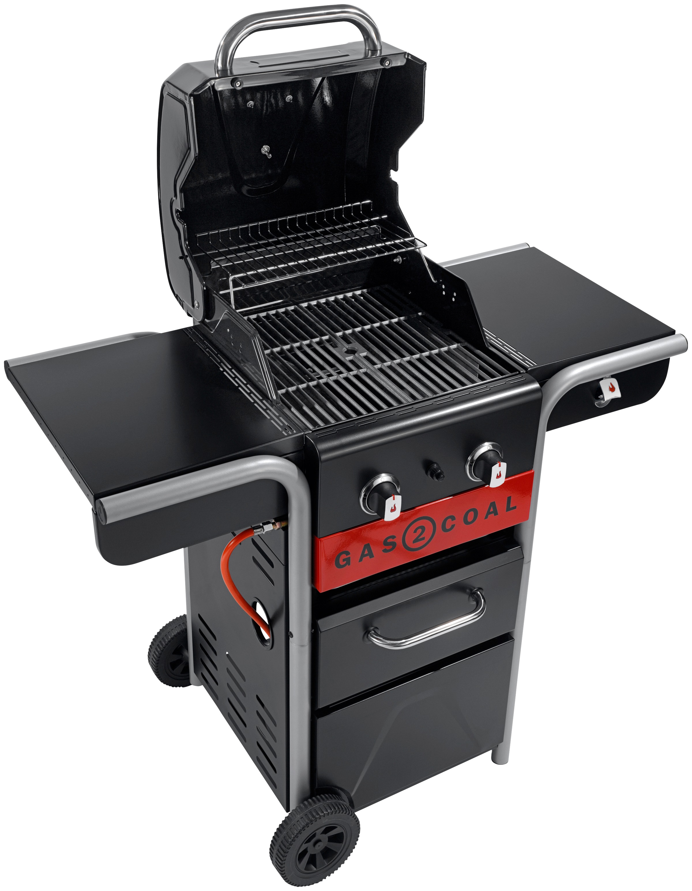 4. Bild von Char-Broil Kombigrill »Hybrid Gas2Coal 2.0 210«, 2-Brenner mit Seitenablage