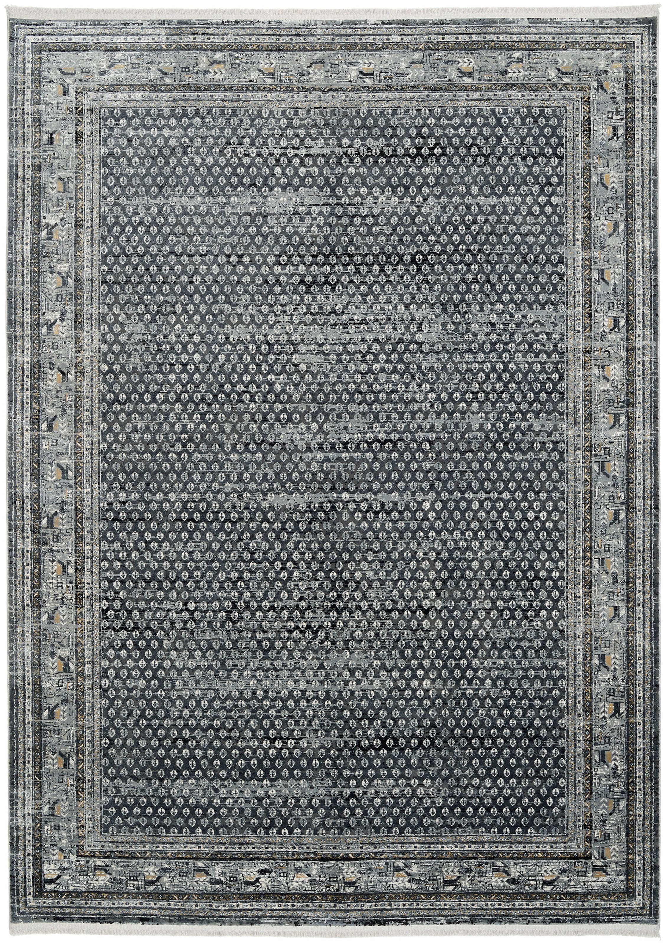 OCI DIE TEPPICHMARKE Teppich »BESTSELLER MIRI«, rechteckig, 8 mm Höhe, Vintage Optik mit feinem Glanz und feinen Fransen, Wohnzimmer