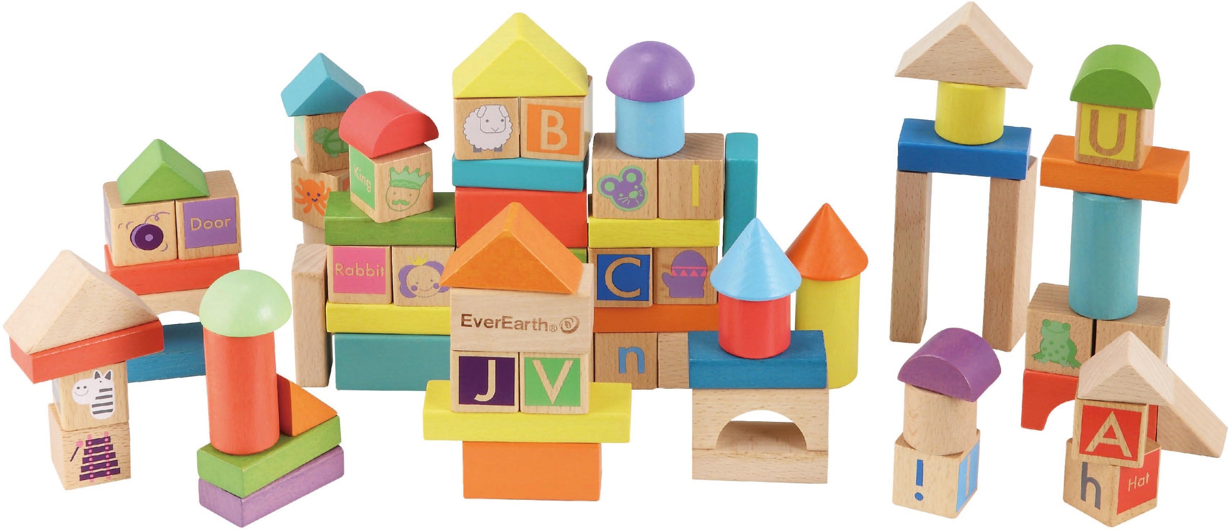 2. Bild von EverEarth® Spielbausteine »Holzbausteine«, (80 St.), FSC®- schützt Wald - weltweit