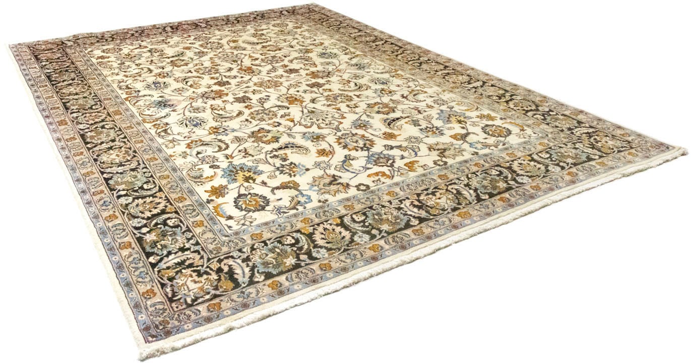 morgenland Wollteppich »Maschad Durchgemustert Beige 347 x 248 cm«, rechtec günstig online kaufen