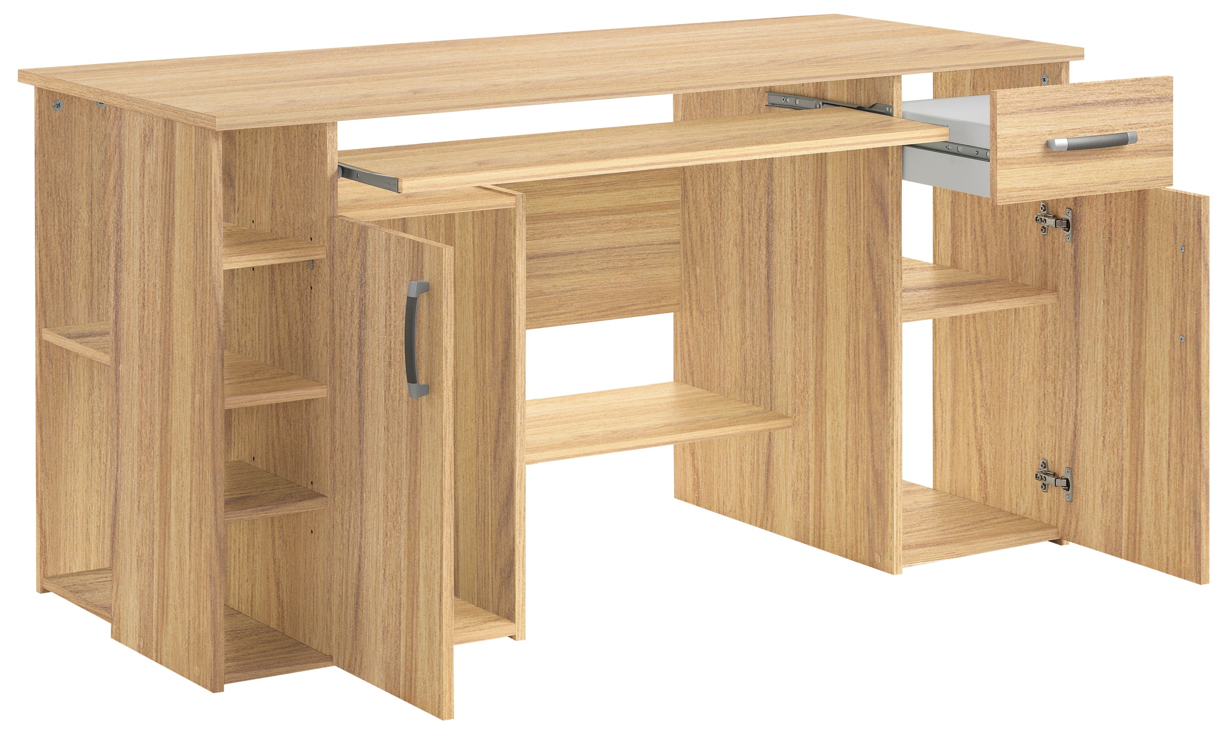 VOGL Möbelfabrik Schreibtisch »Tim mit seitlich offenen Fächern & Tastatura günstig online kaufen
