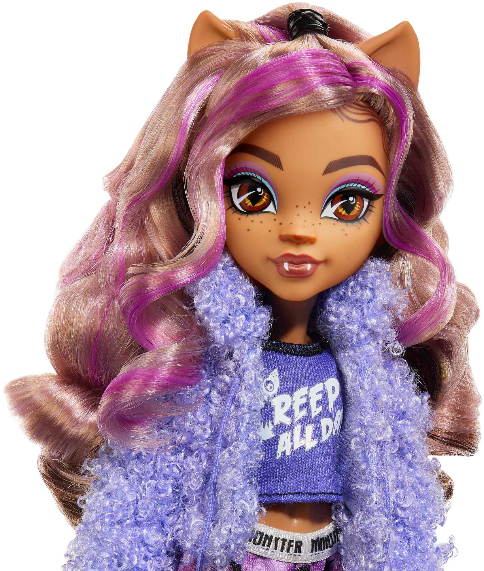 Mattel® Anziehpuppe »Monster High, Creepover Clawdeen - Schaurig schöne Pyjamaparty«