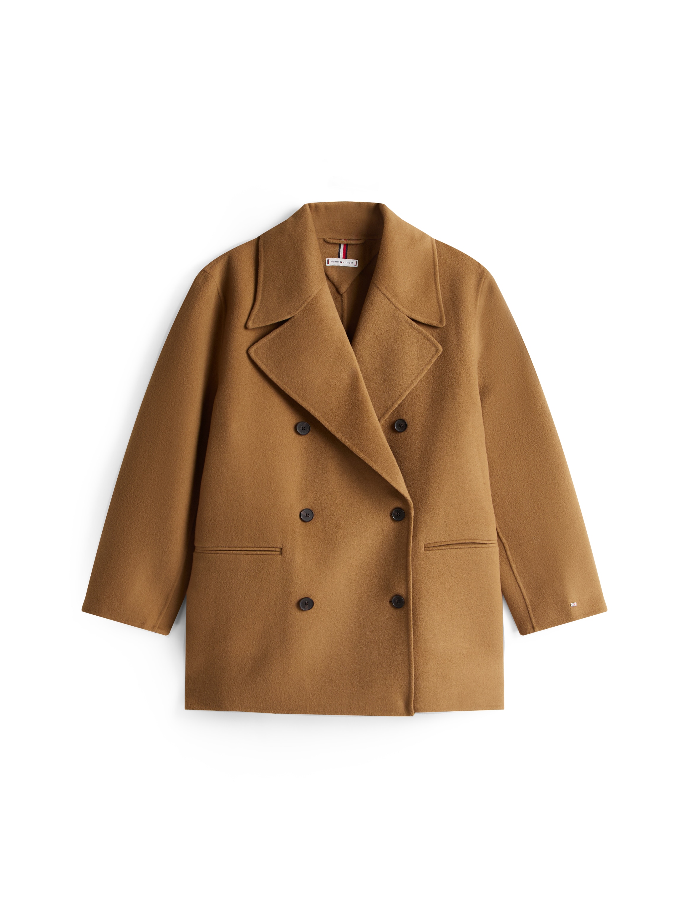 Tommy Hilfiger Kurzmantel »DF WOOL BLEND REG PEACOAT«, aus reiner Wolle