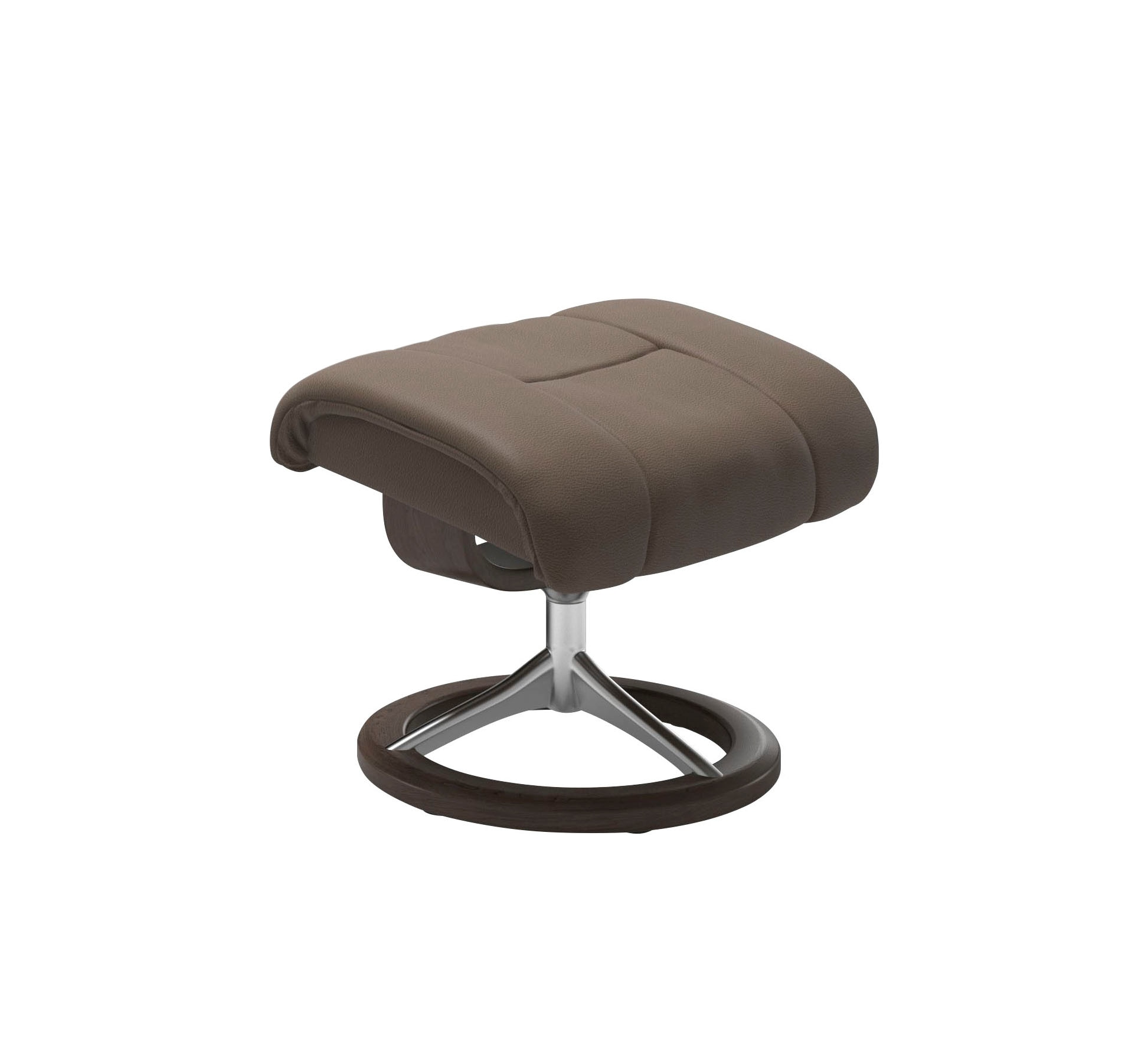 Stressless® Relaxsessel »Reno«, (Set, Relaxsessel mit Hocker), mit Hocker, mit Signature Base, Größe S, M & L, Gestell Wenge