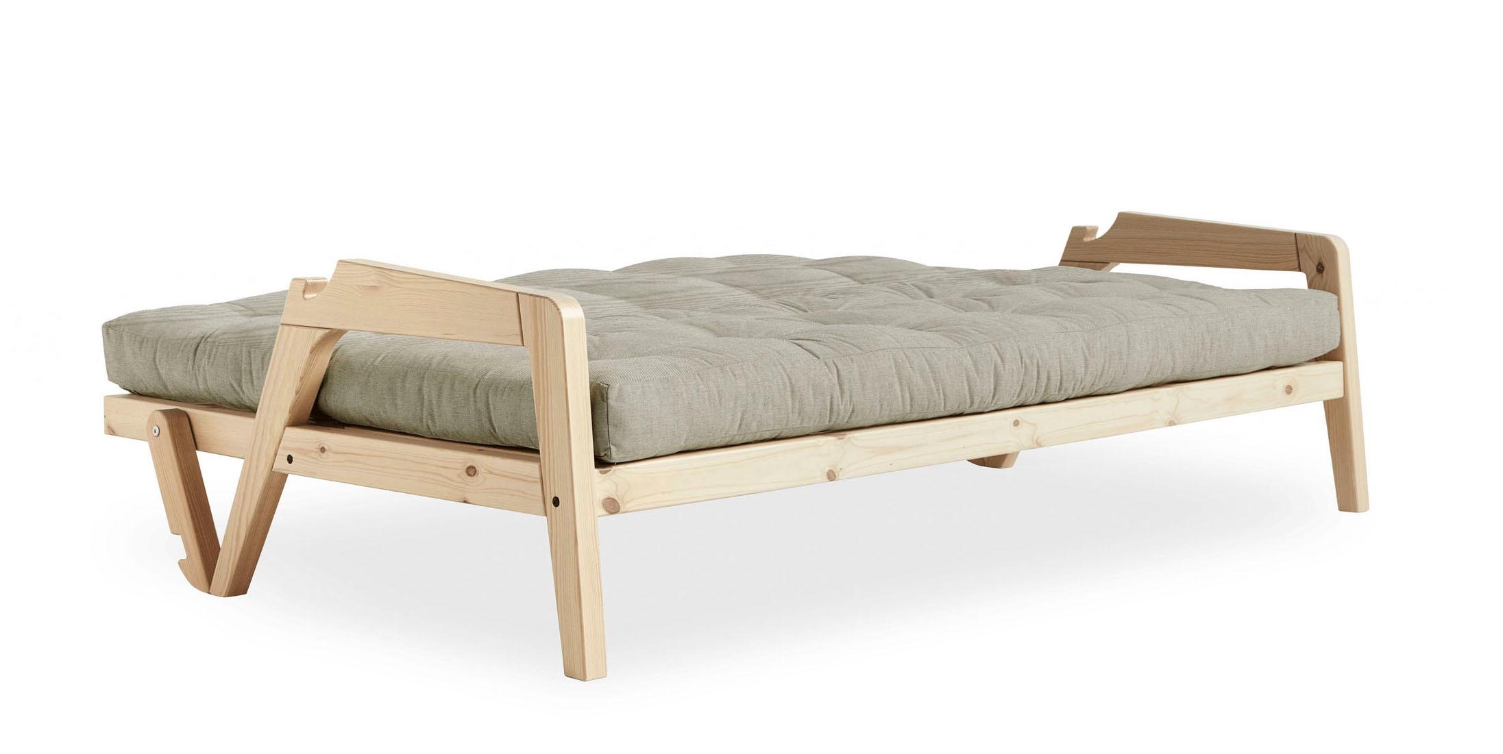 Karup Design Schlafsofa, Mit Holzstruktur, inkl. Futonmatratze, Liegefläche 130x190 cm