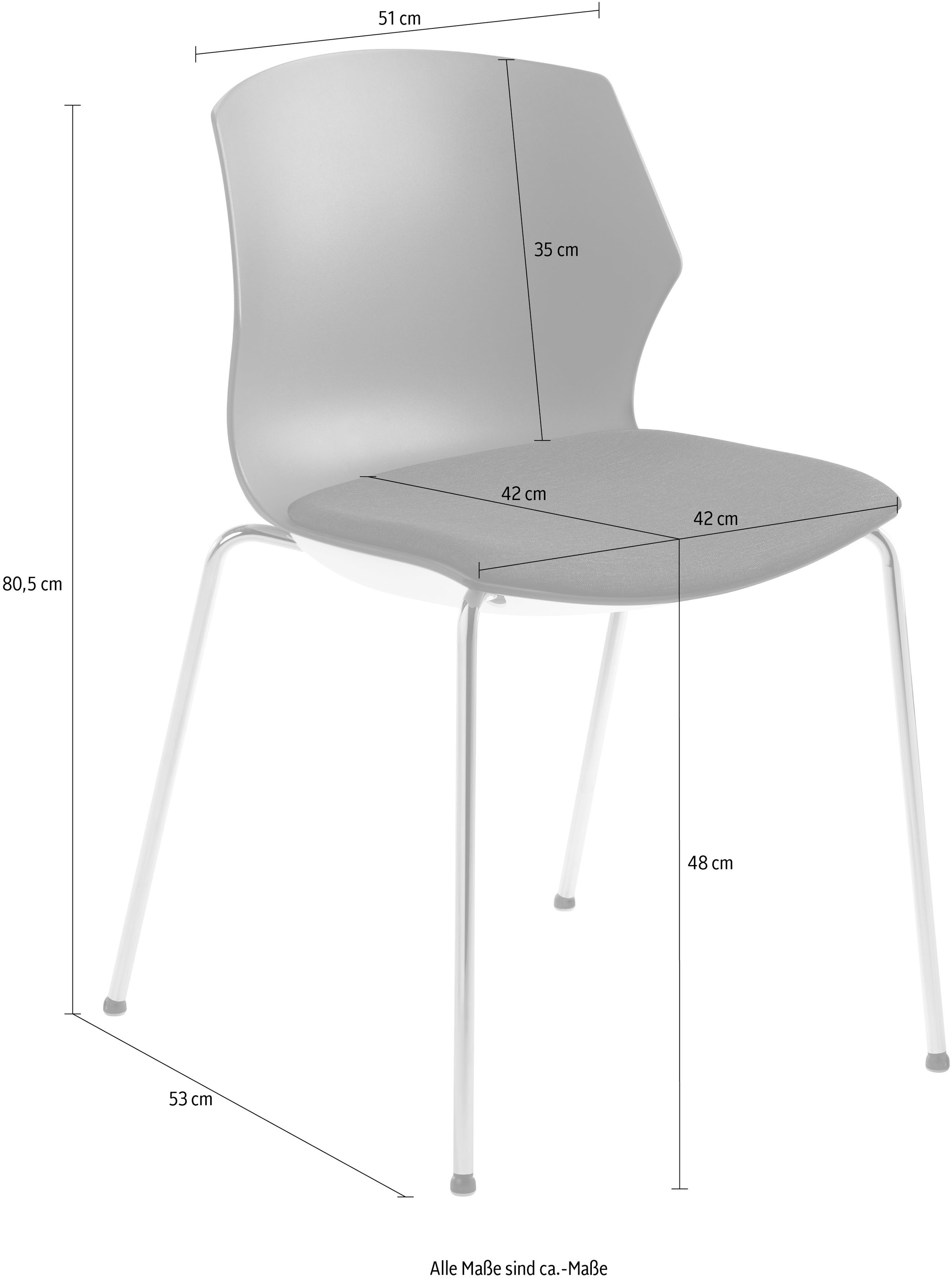 Mayer Sitzmöbel Stapelstuhl »Stapelstuhl myPRIMO«, Polyester, stapelbar