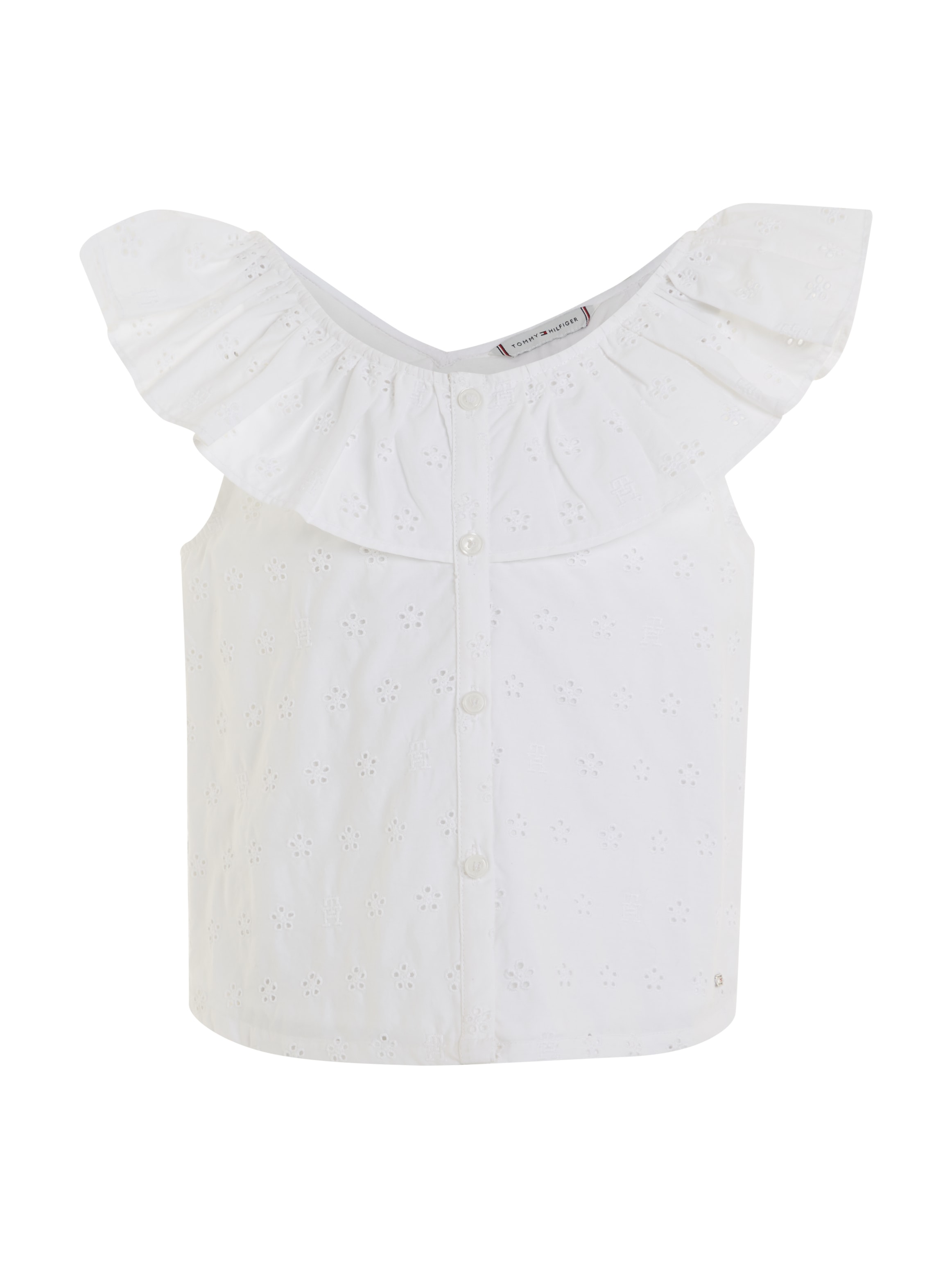 Tommy Hilfiger Babydollshirt »BRODERIE ANGLAISE FRILL TOP«, Baby bis 2 Jahre