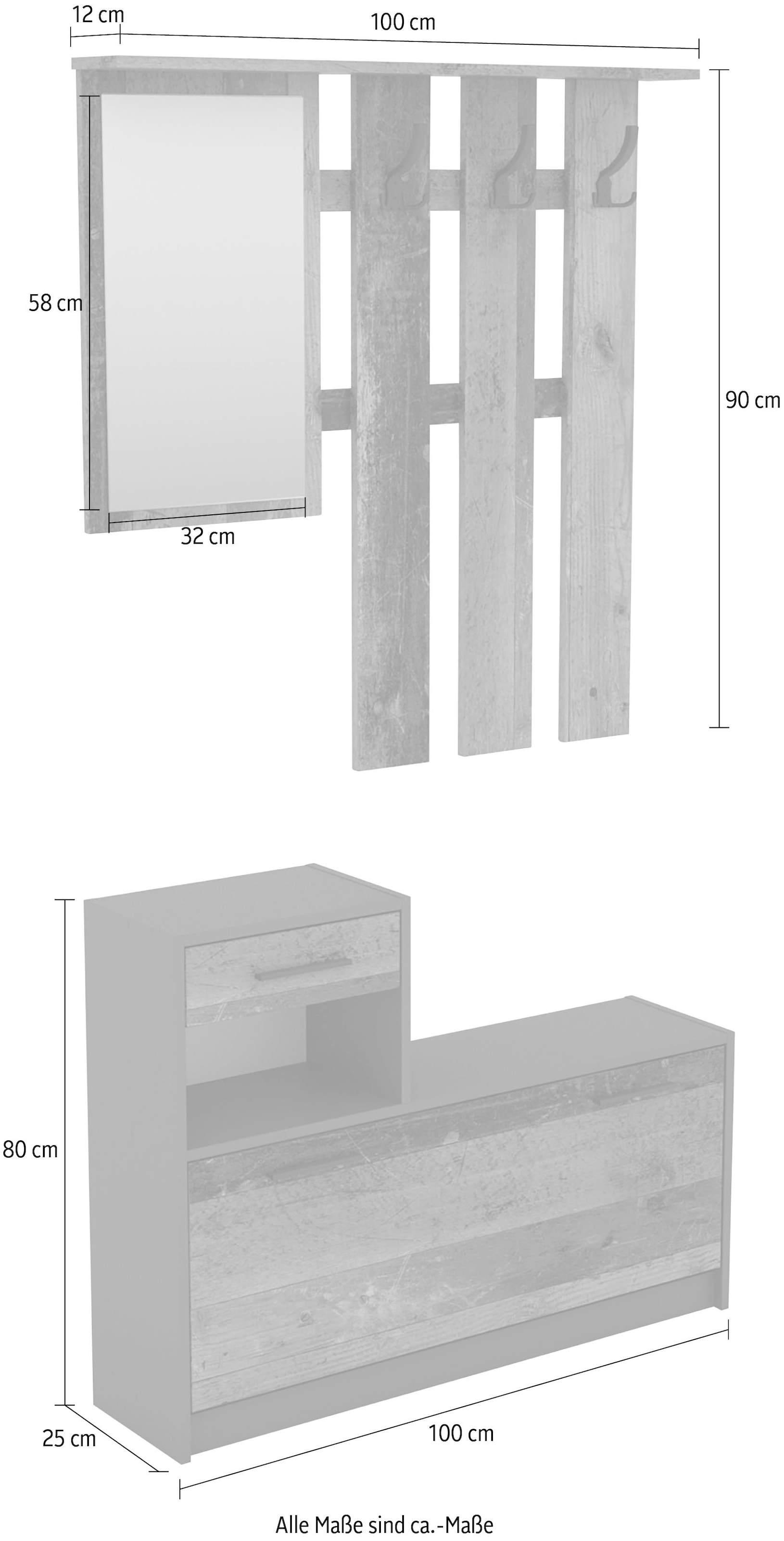 INOSIGN Garderoben-Set »Tamina«, (2 St.)
