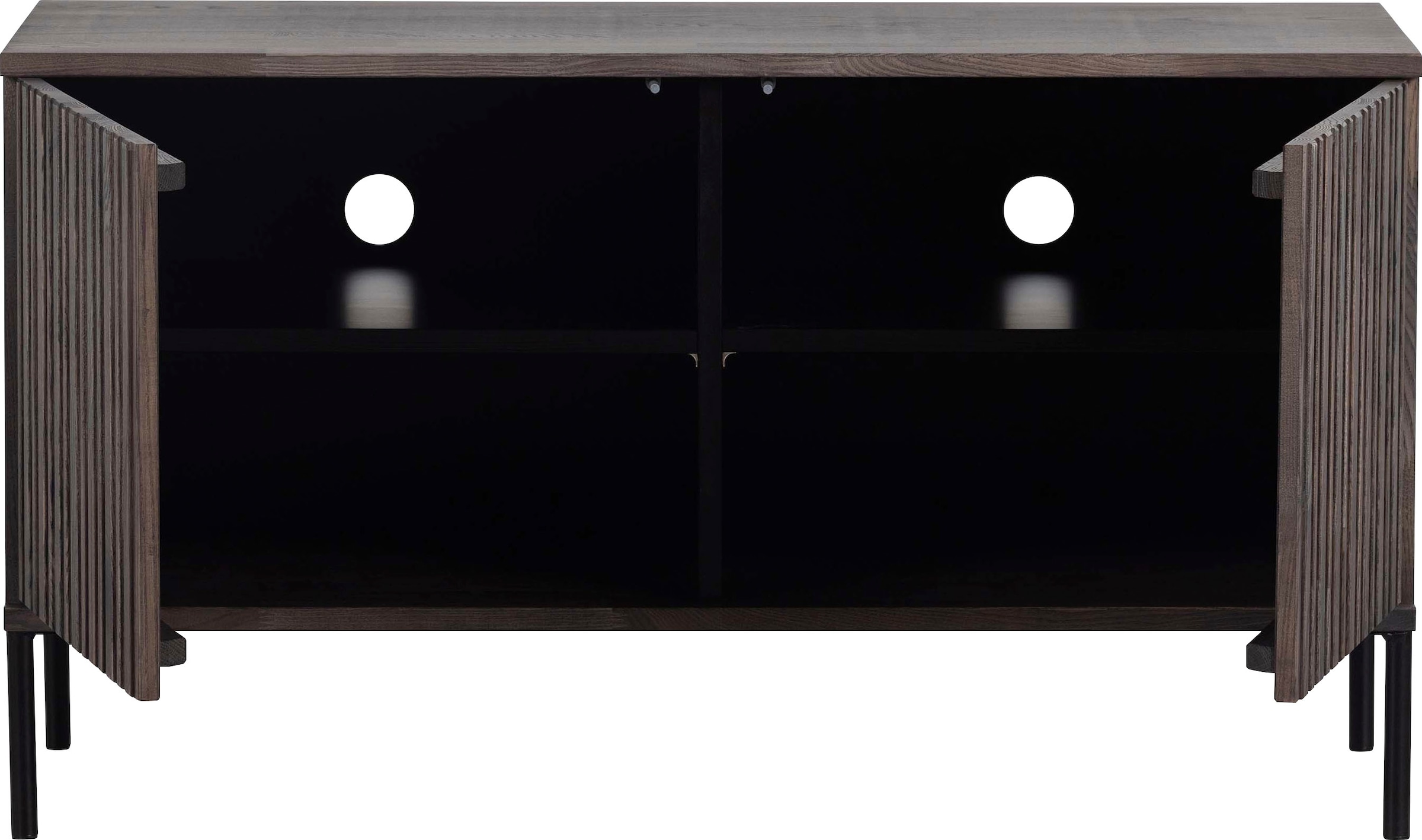 WOOOD Sideboard »New Gravure, TV-Kommode, Breite 100 cm oder 150 cm«, Kommode Höhe 56 cm, mit grafischen Relieftüren, viel Stauraum