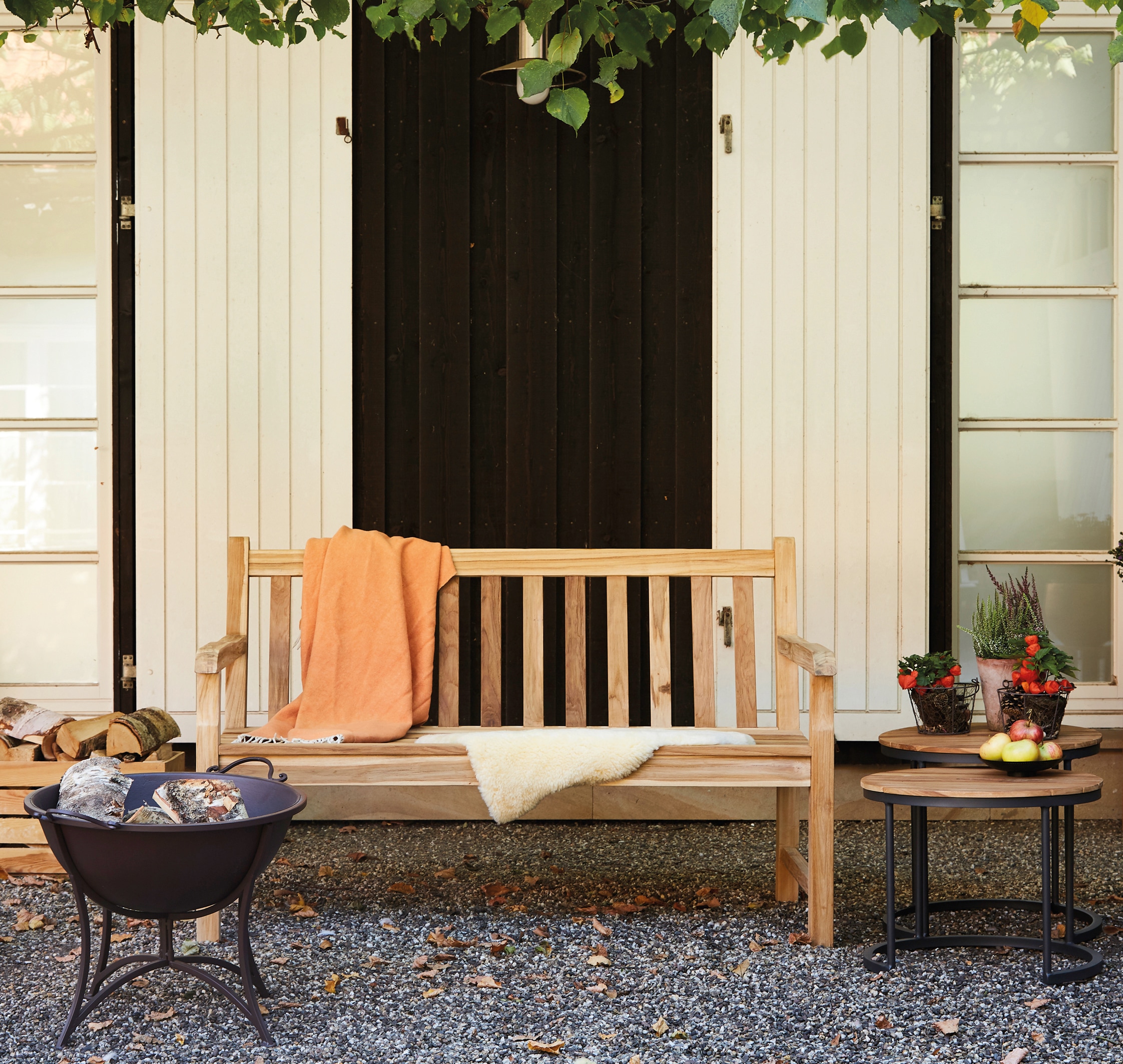 Siena Garden Beistelltisch »Baros« Ø50x46 cm  + Ø 50x41 cm,Teakholz