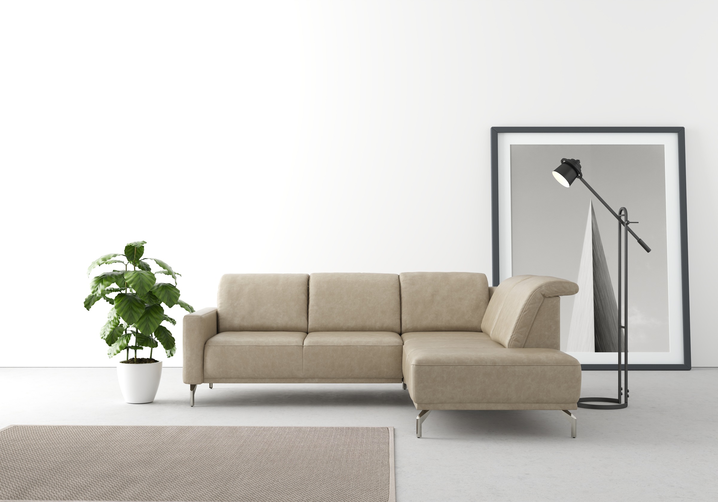 sit&more Ecksofa »Bailando L-Form«, wahlweise mit Kopfteilverstellung und V günstig online kaufen