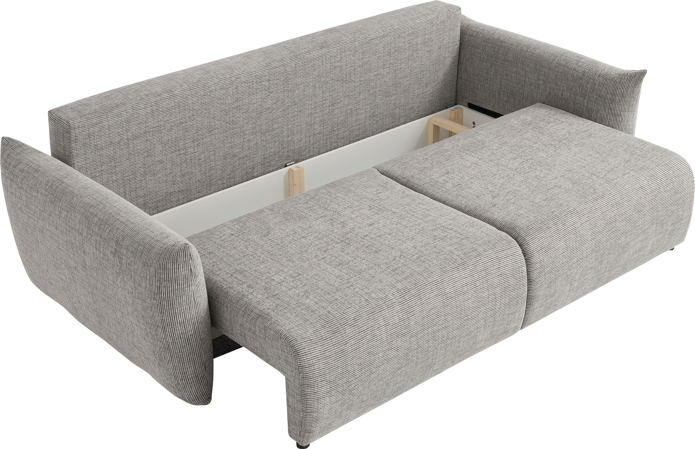 INOSIGN 3-Sitzer »MAVAS Schlafsofa mit Bettkasten«, ca.240/108cm (Liegefläche 212/145 cm), Cord, Chenille, Struktur