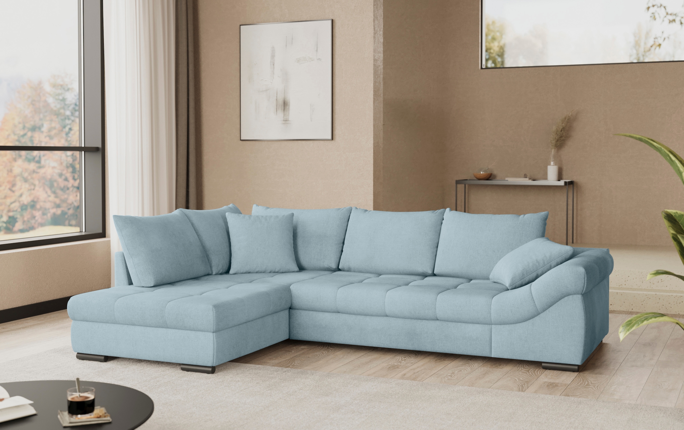 INOSIGN Ecksofa "Allegro DuraFlex, L-Form", Hochschläfer-Bettauszug, Kaltsc günstig online kaufen