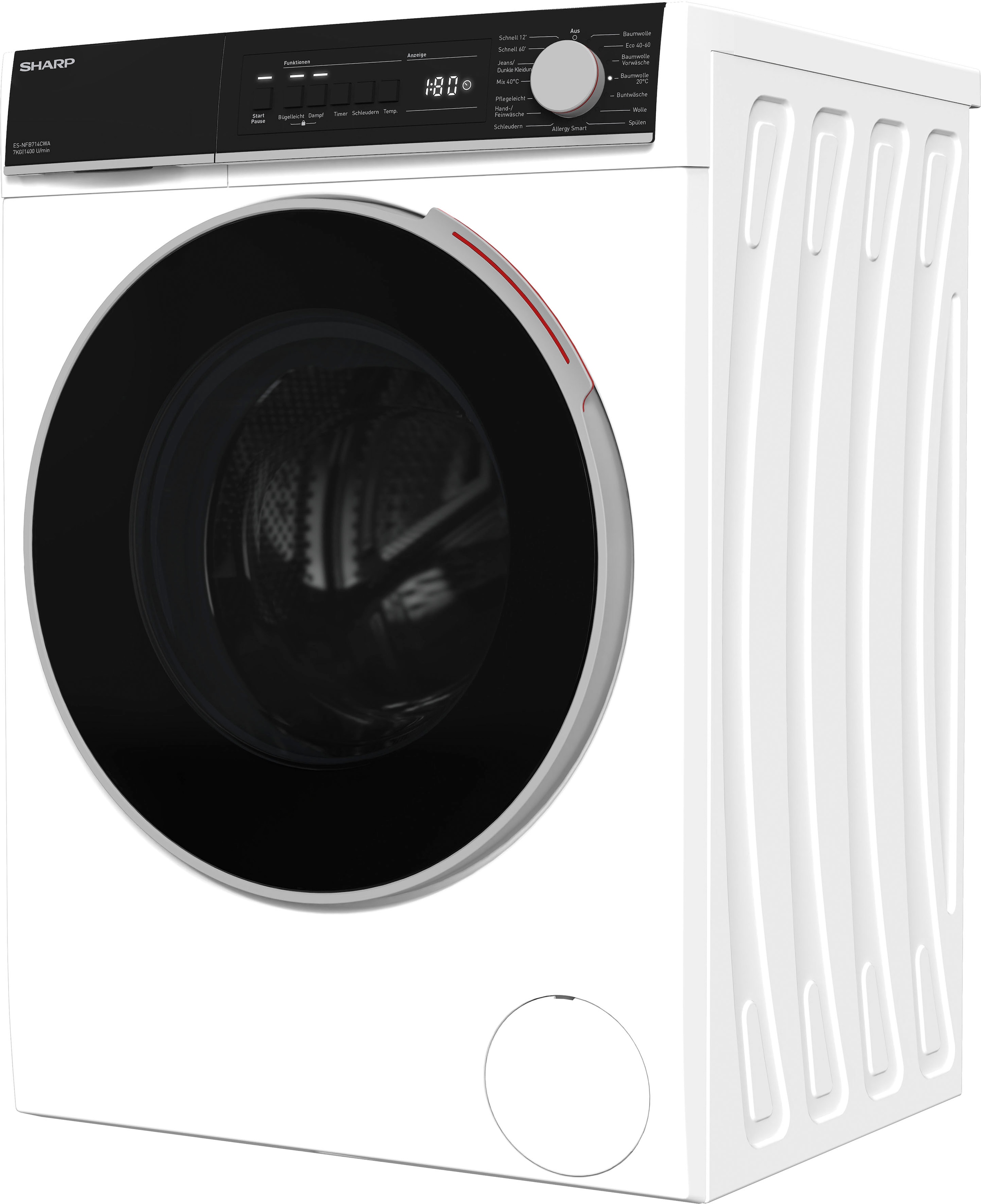 Sharp Waschmaschine »ES-NFB714CWA-DE«, 7 kg, 1400 U/min