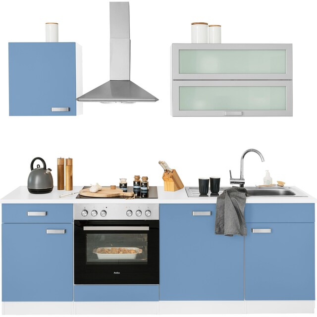 wiho Küchen Küchenzeile »Husum«, mit E-Geräten, Breite 220 cm auf Raten  kaufen