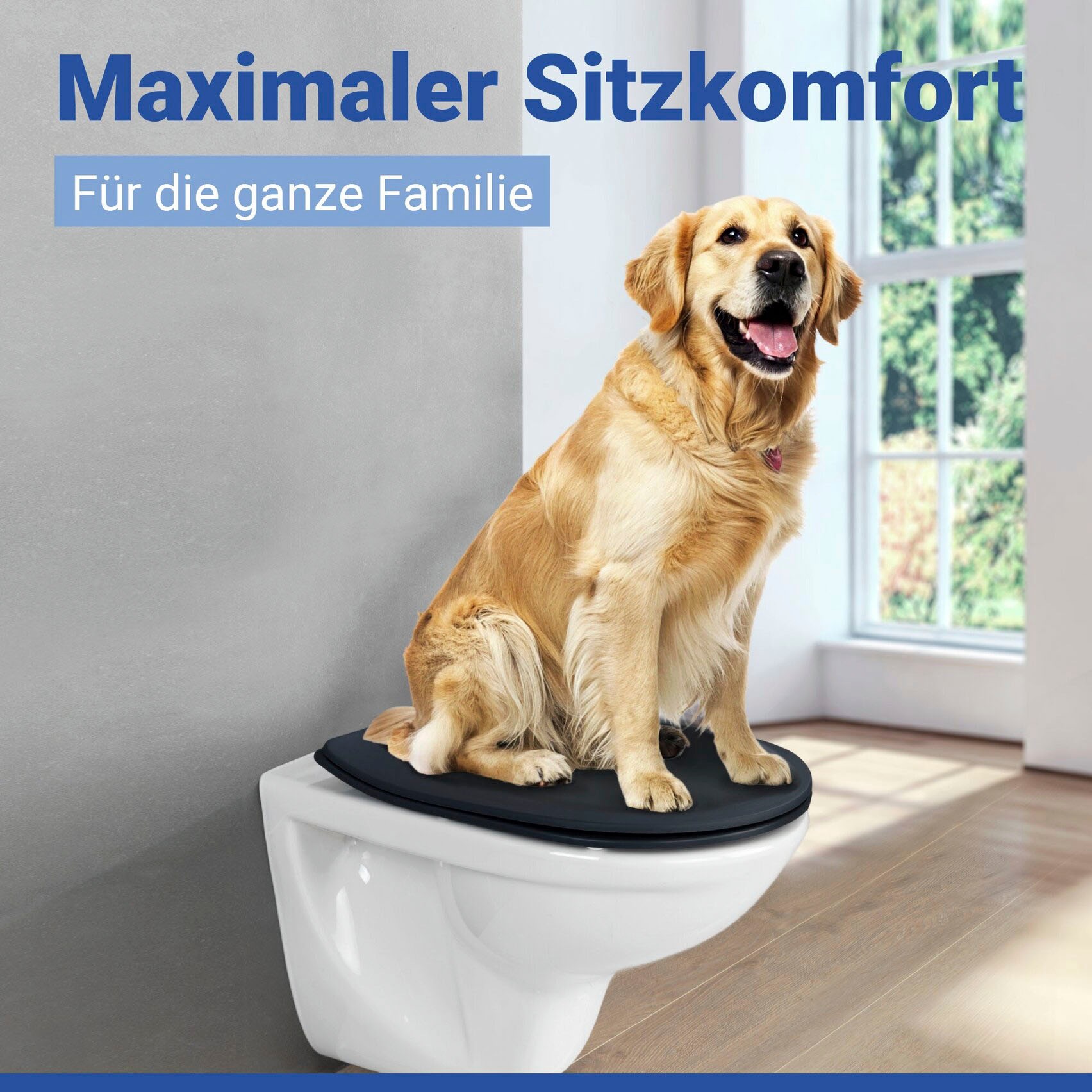 WENKO WC-Sitz »Sedilo matt Schwarz« 1 Stk. tlg. aus Duroplast, mit Absenkautomatik
