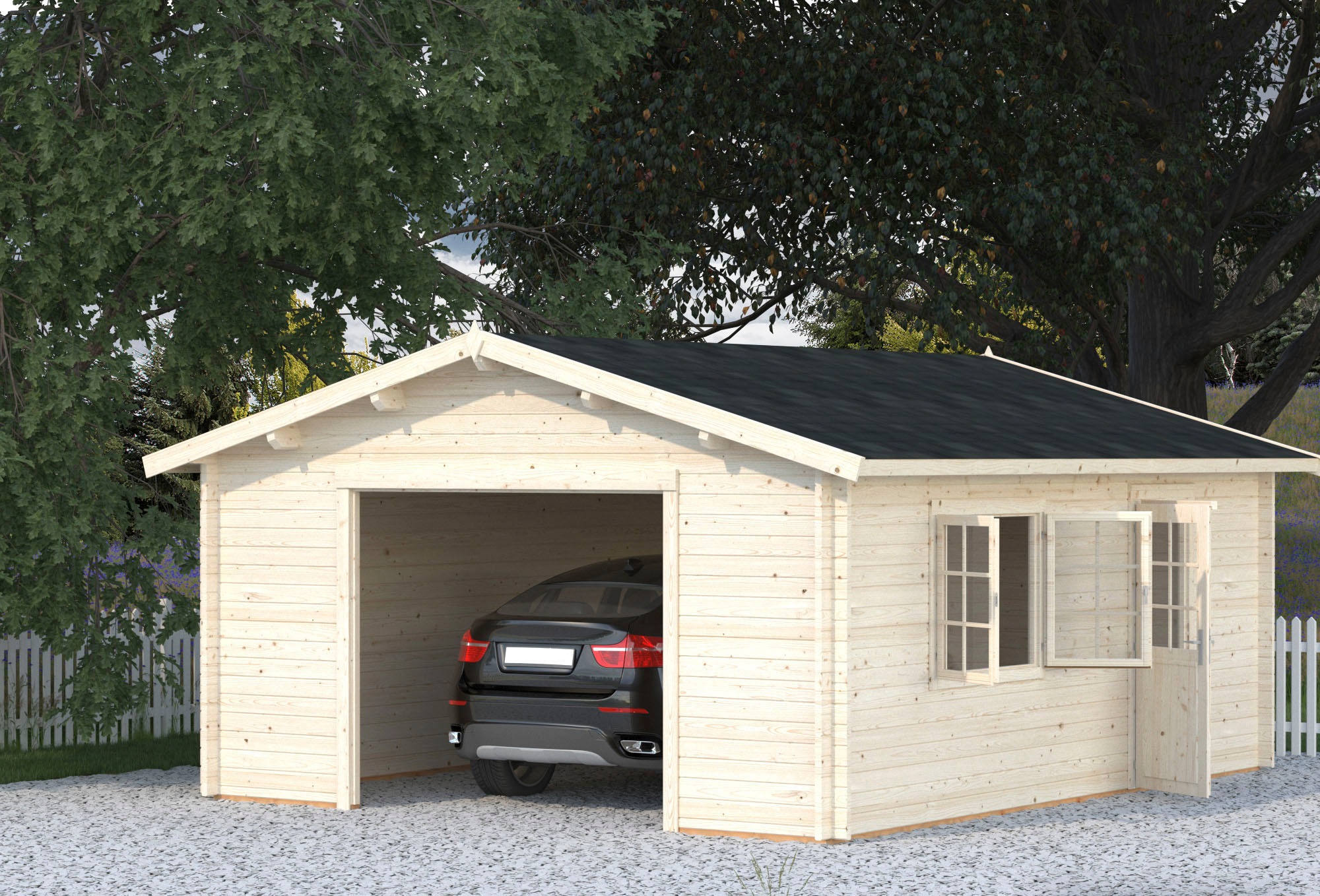 Palmako Garage »Irene/Roger«, BxTxH: 514x598x287 cm, ohne Tor, transparent