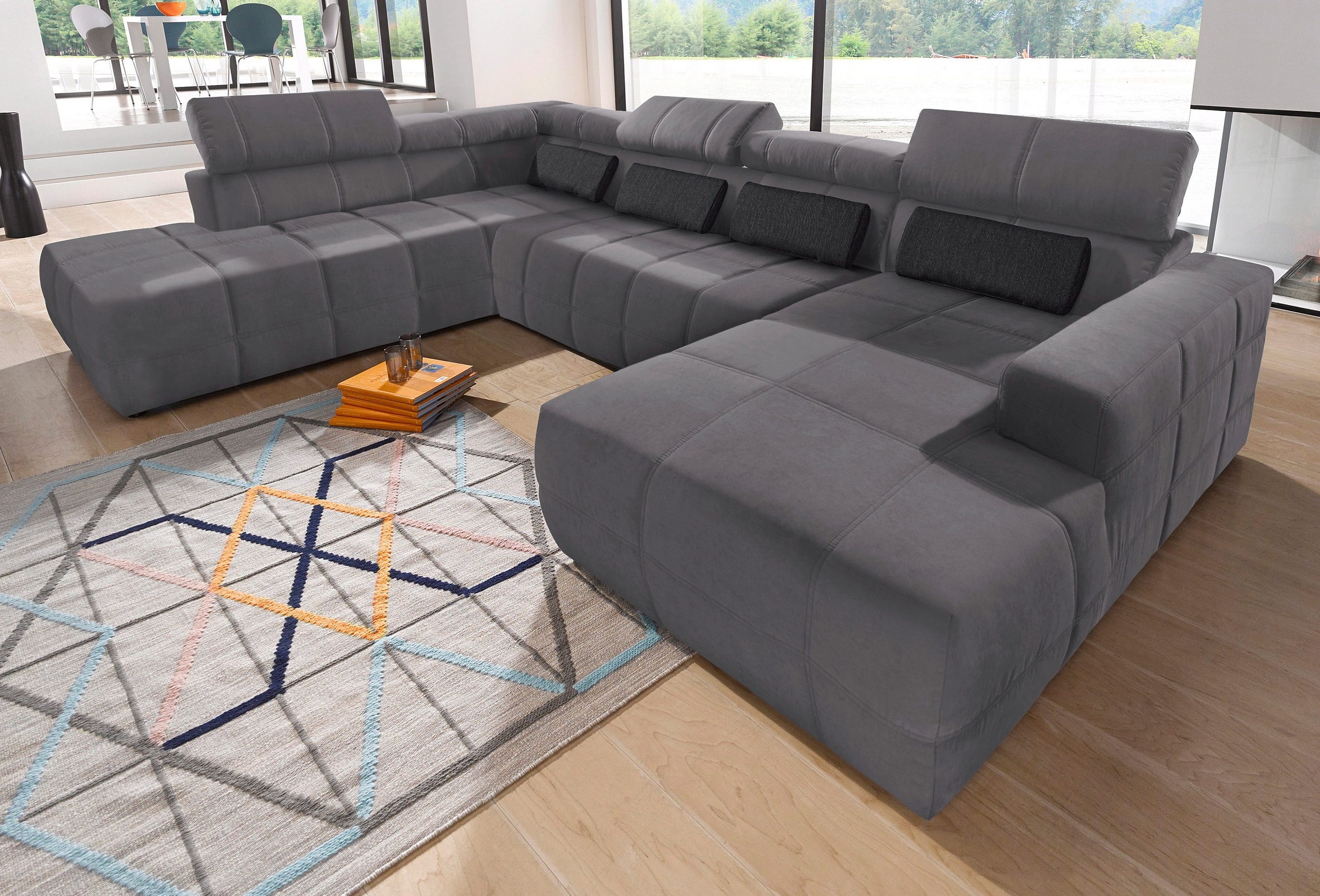 DOMO collection Wohnlandschaft »Brandon, whlw. mit Sitztiefenverstellung, w günstig online kaufen