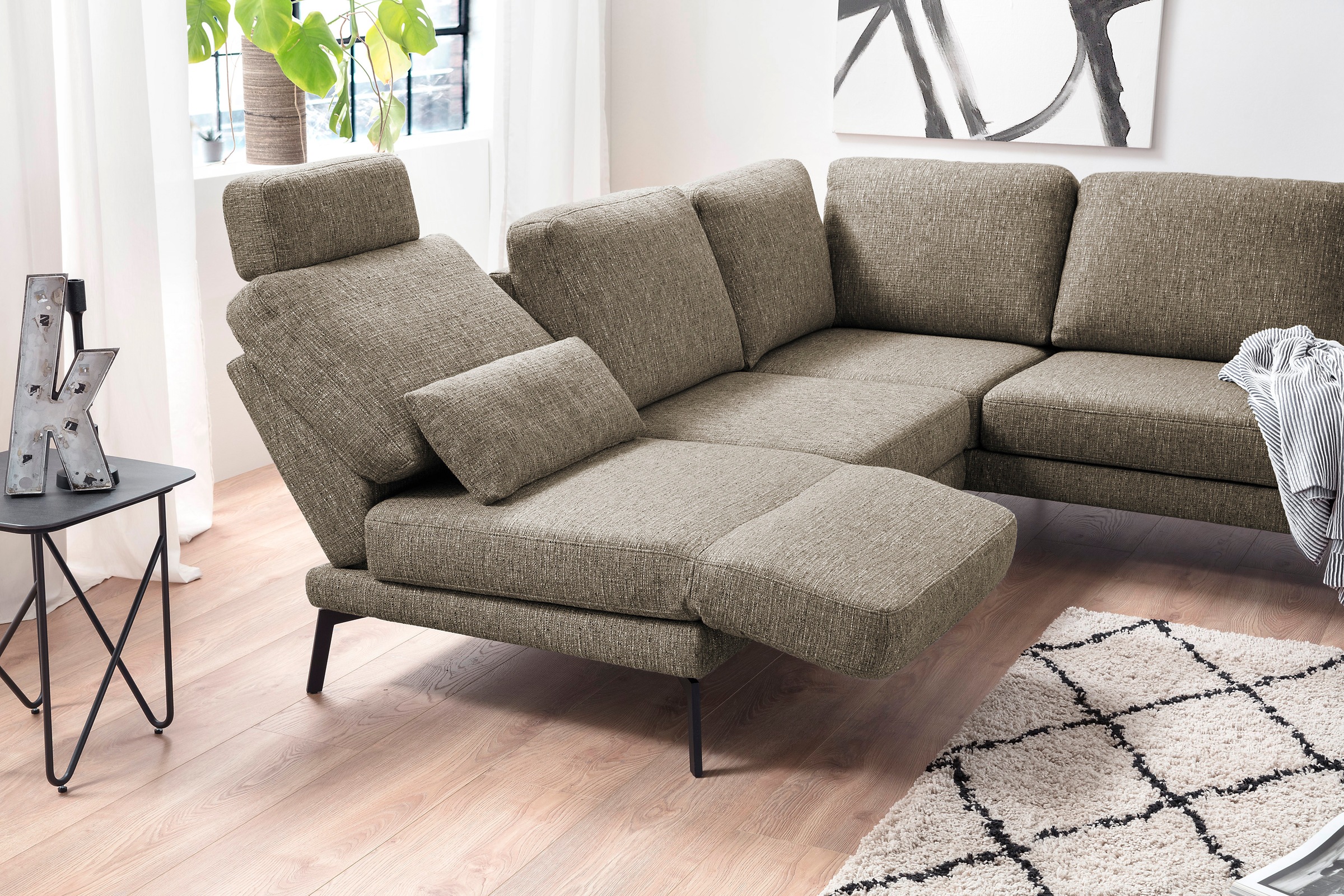 3C Candy Ecksofa »Kairo Multifunktion-Sofa, bequem und viele Komfortfunktionen, L-Form«, inklusive Drehsitz-, Armlehnen- und Rückenverstellung