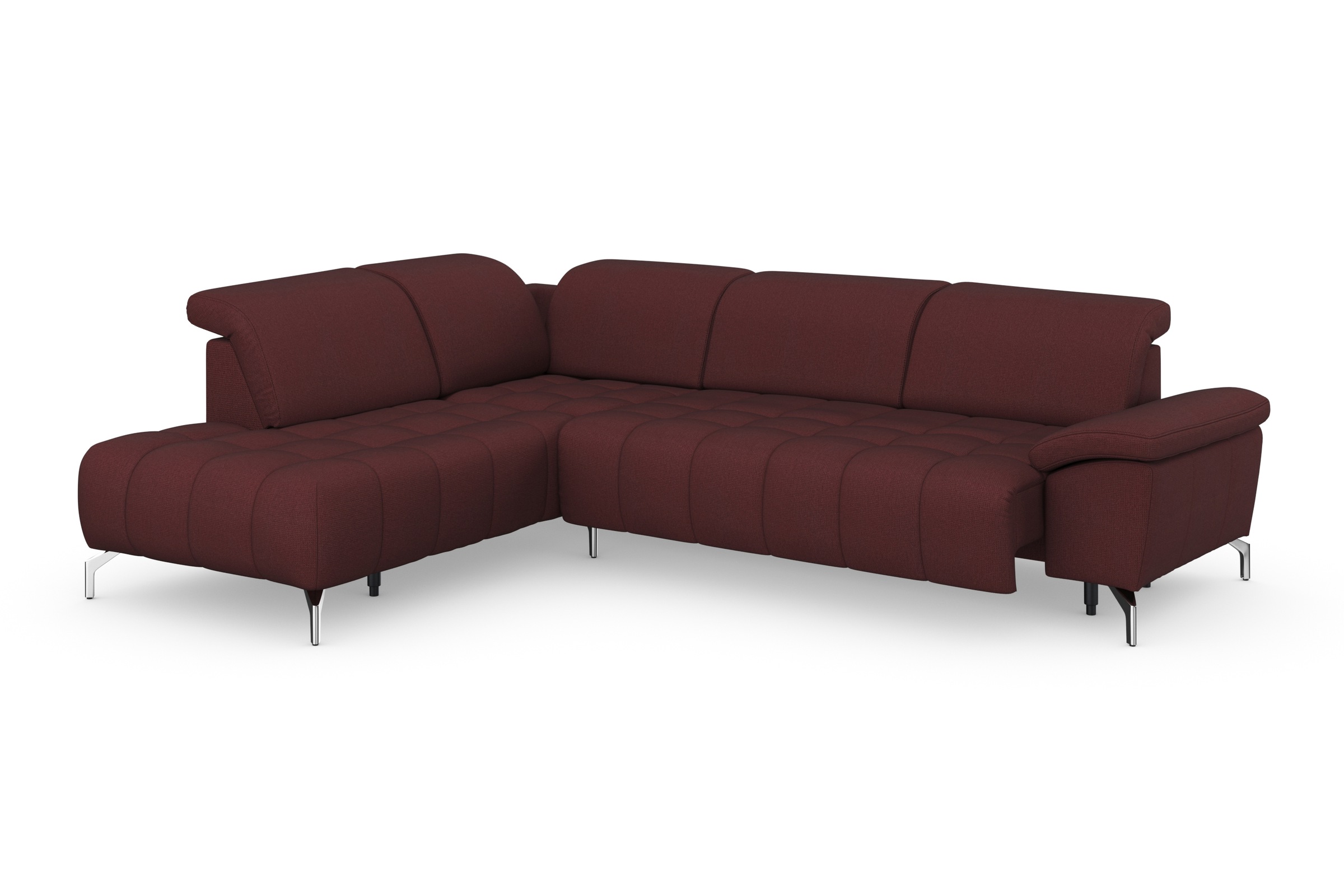 sit&more Ecksofa »Cool L-Form«, wahlweise mit Kopfteilverstellung und Vorziehsitz, motorisch