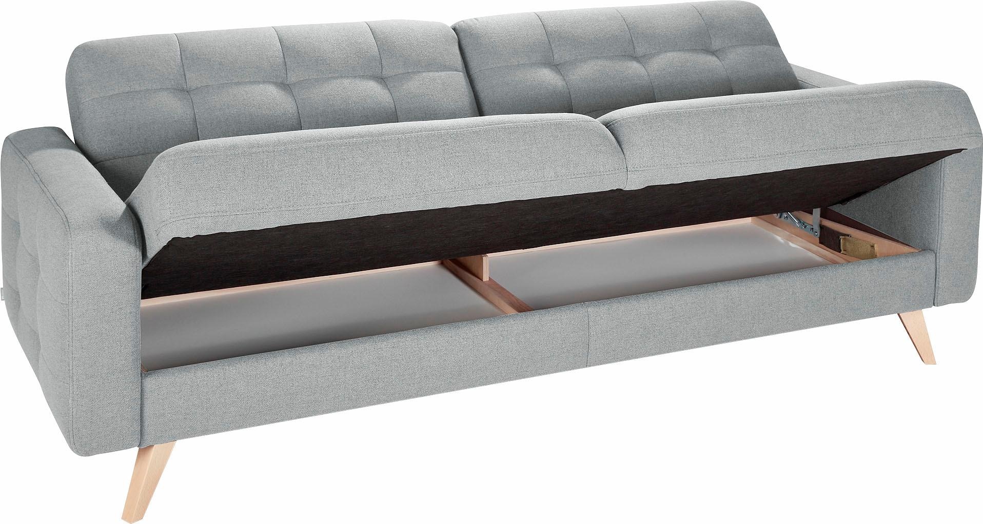 exxpo - sofa fashion 3-Sitzer »Nappa«, Bettkasten Rechnung und auf bestellen Bettfunktion mit