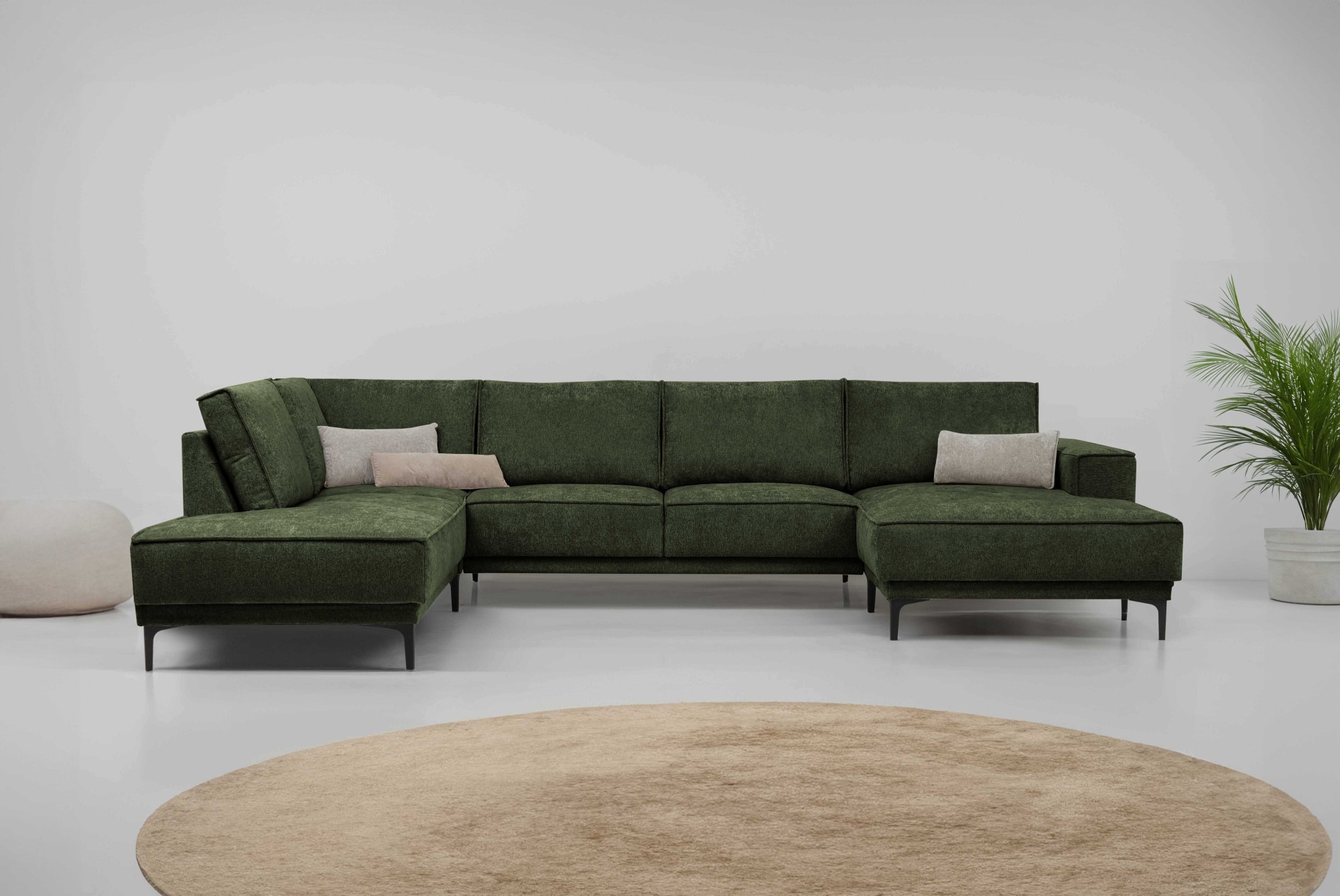 Places of Style Wohnlandschaft »XXL Sofa Oland, Struktur, Flachgewebe, Luxu günstig online kaufen