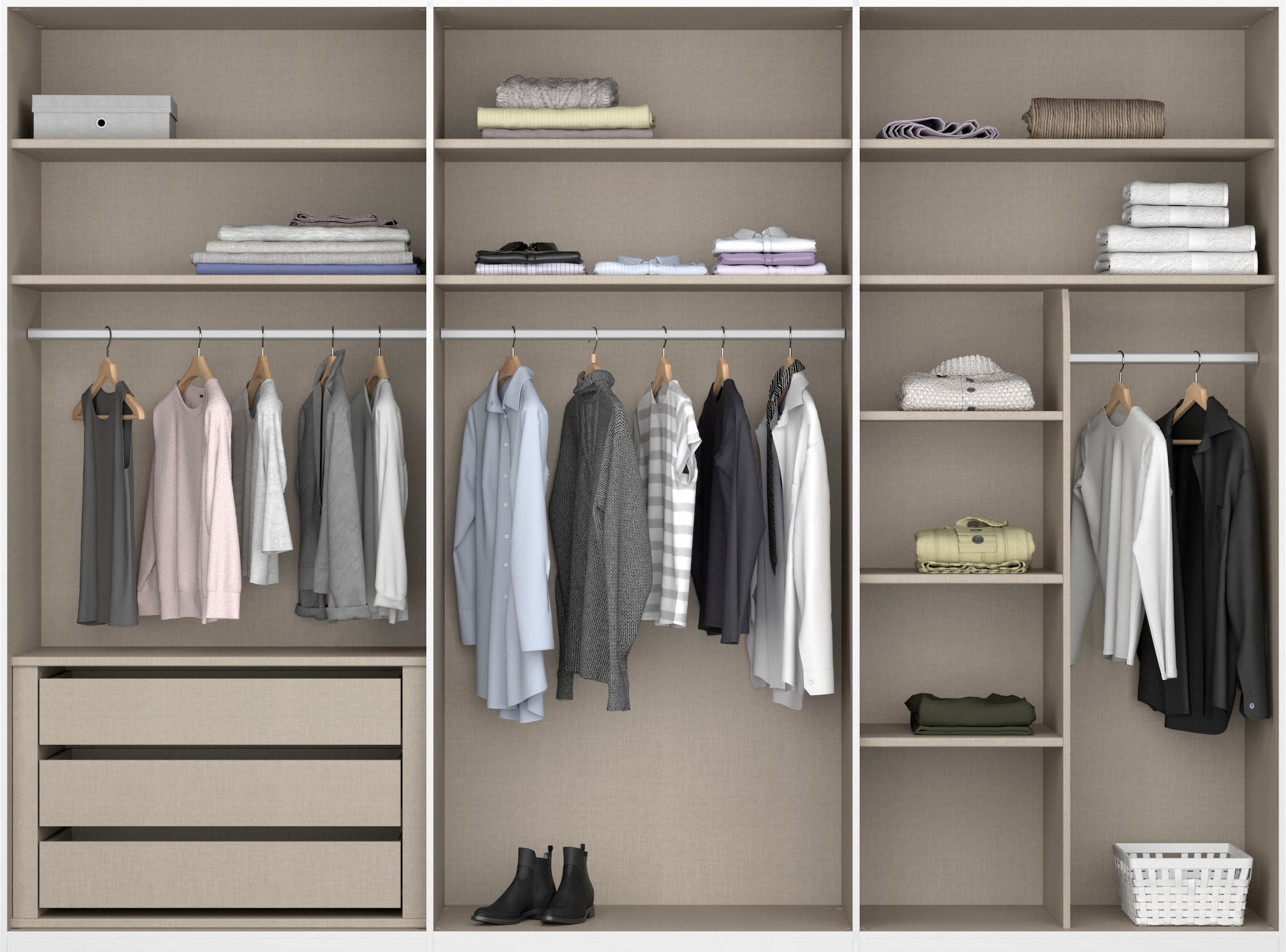 rauch Drehtürenschrank »Purisma« Kleiderschrank Schlafzimmerschrank Schrank, mit umfangreicher Innenausstattung