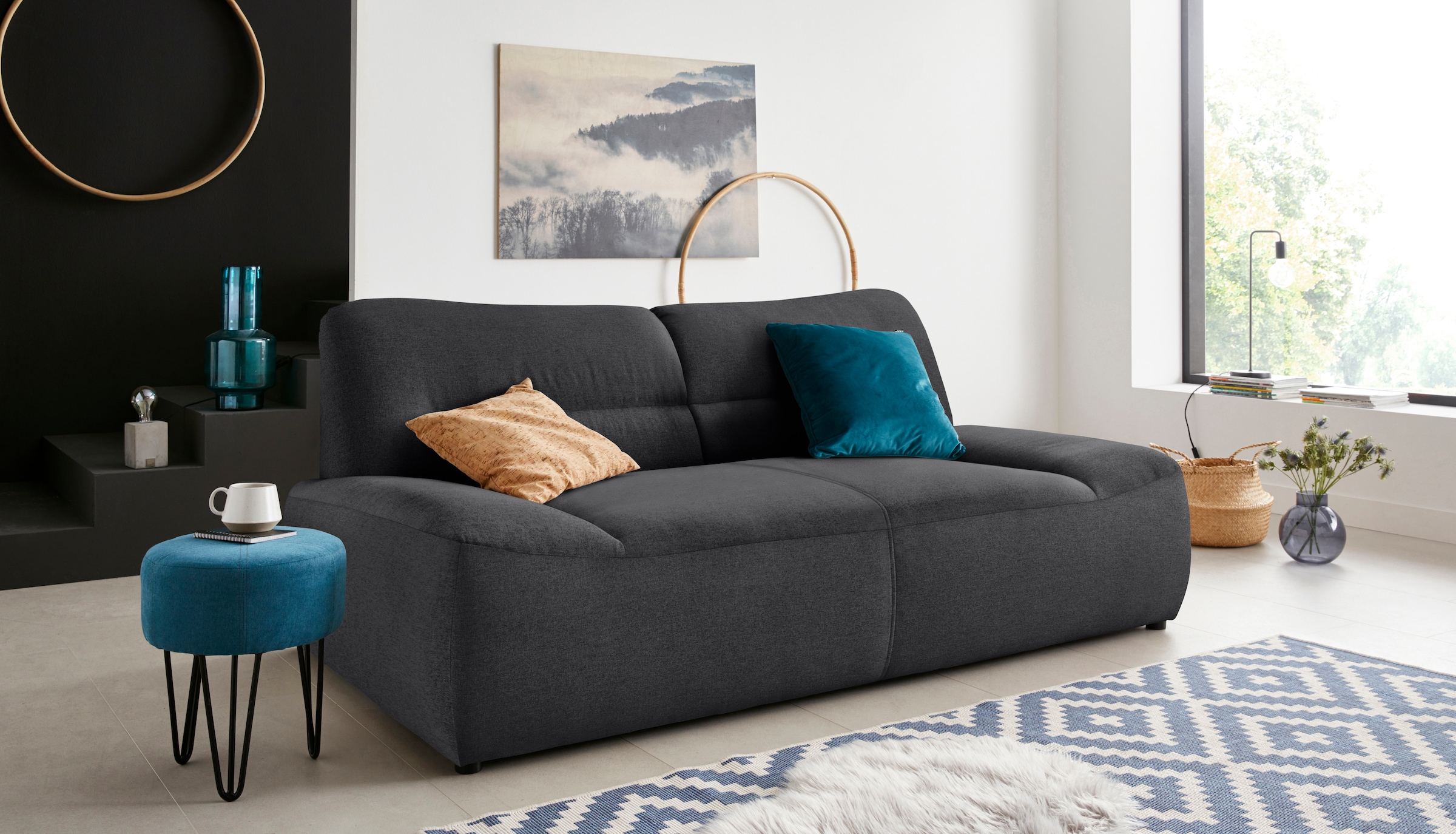 DOMO collection 2-Sitzer »Cesena modernes Sofa mit flachen Armlehnen, komfo günstig online kaufen