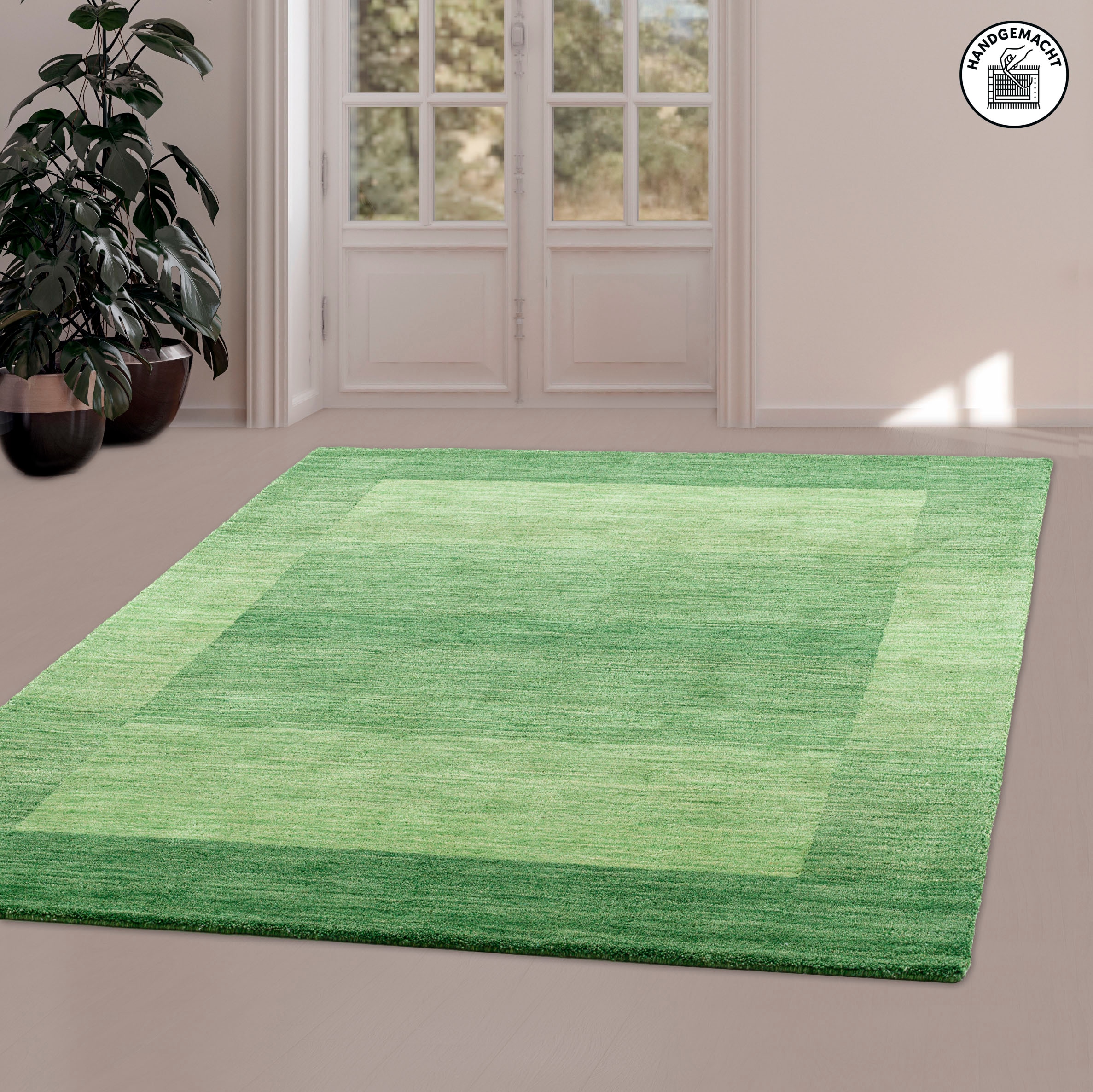 THEKO Wollteppich »Gabbeh Super, Handweb, auch als Läufer erhältlich, reine Wolle« rechteckig 9 mm Höhe Schlafzimmer, Wohnzimmer, Esszimmer, auch als Bettumrandung