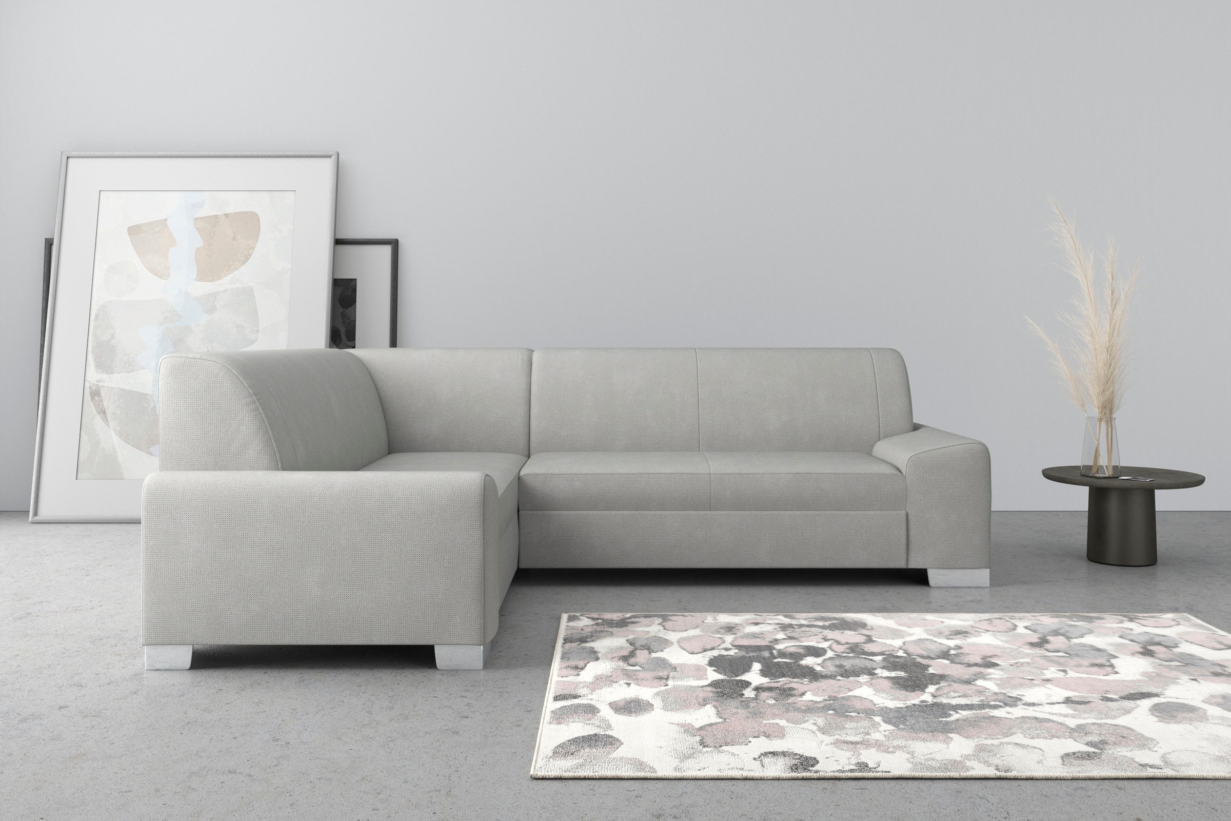 DOMO collection Ecksofa »Anzio in kubischer Formensprache, flache Armlehnen günstig online kaufen