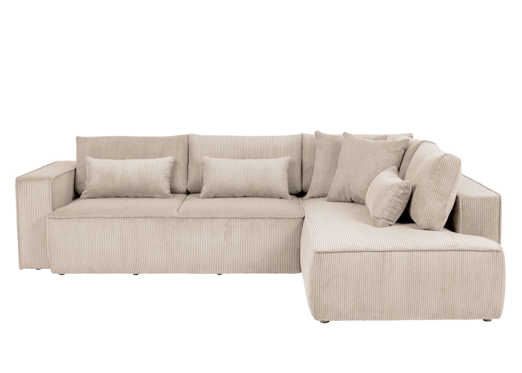OTTO home Ecksofa »Tillian, Schlafsofa« Breite 294 cm, Breitkord, Sitzfläche mit Taschenfederkern