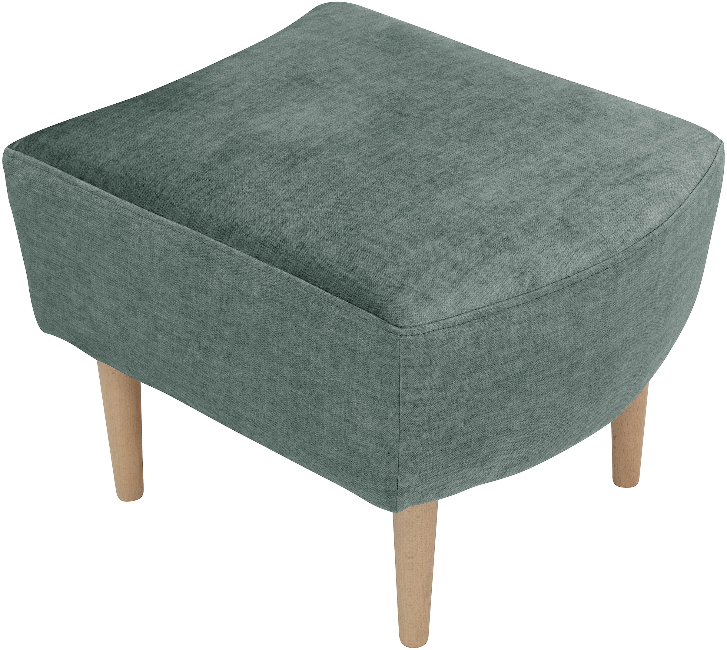 Max Winzer® Hocker »Liiana, hochwertiger, handgefertigter Polsterhocker«, aus weichem Samtvelours, hervorragender Sitzkomfort