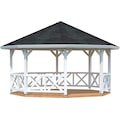 Palmako Holzpavillon »Betty«, BxT: 551x551 cm, weiß