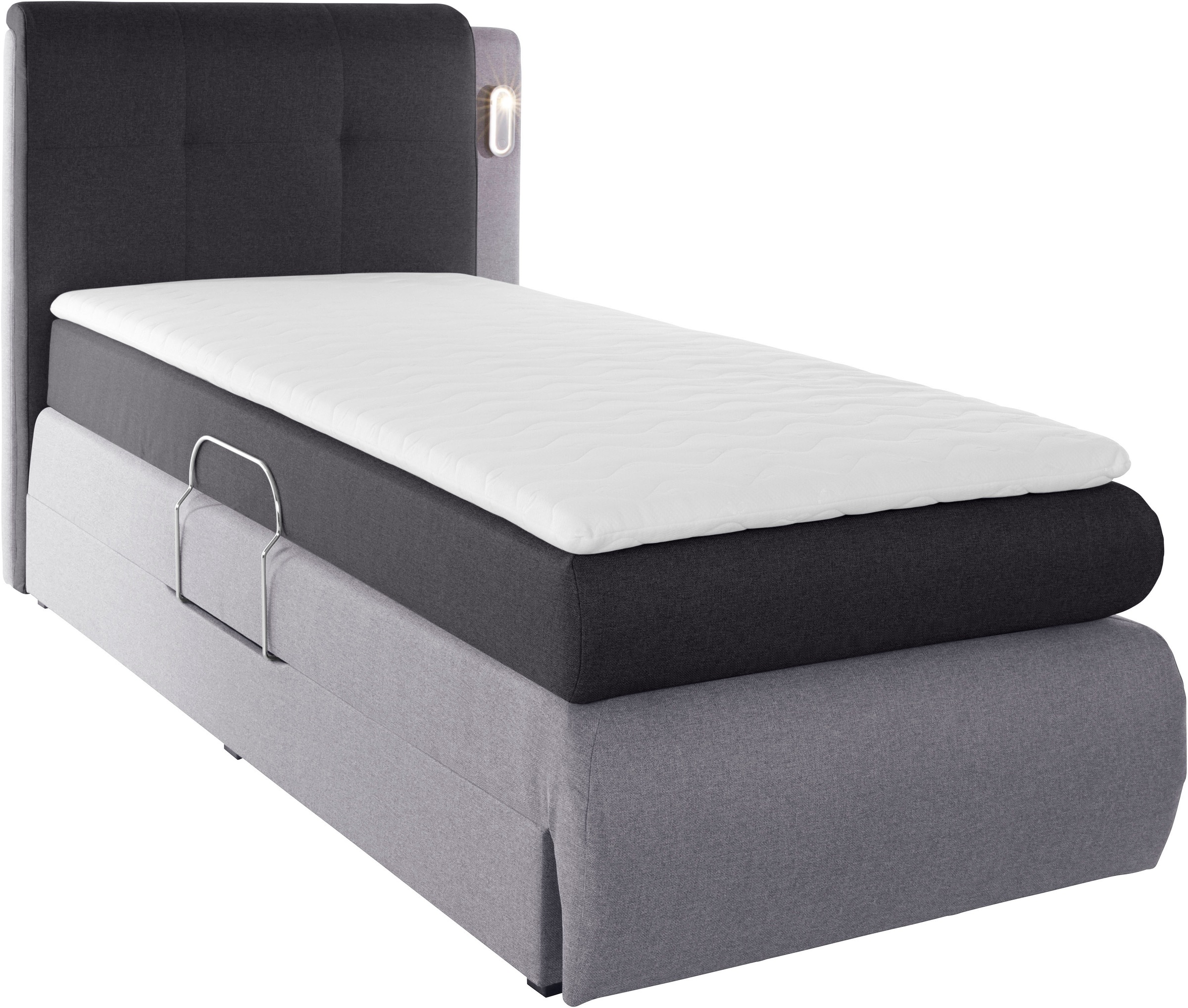 COLLECTION AB Boxspringbett »Borna«, inklusive Bettkasten, LED-Beleuchtung und Topper