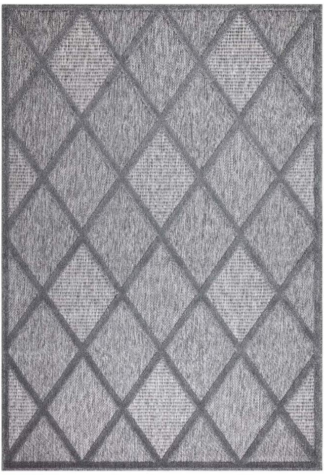 Carpet City Teppich »In-& Outdoorteppich Santorini 457, 3D-Effekt, Raute-Look«, rechteckig, 5 mm Höhe, Wetterfest & UV-beständig für Terrasse, Balkon, Küche, Flur