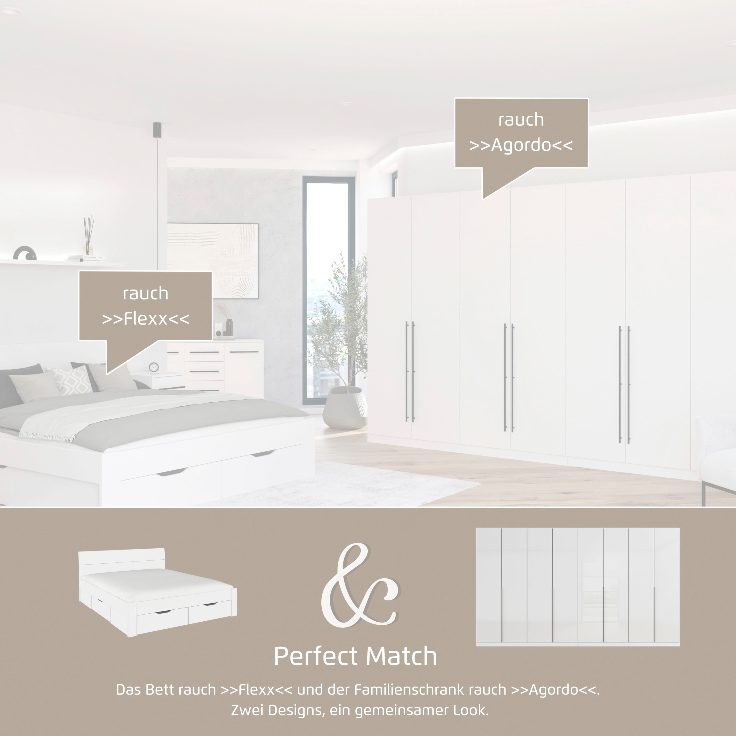 rauch Schwebetürenschrank »Dreh-/Schwebetürenschrank Kleiderschrank Familie, OTTOs Choice Agordo« im angesagten Mix aus Dreh- und Schwebetüren,  B/H/T 301x210X62cm viele Farben verfügbar TOPSELLER Made in GERMANY