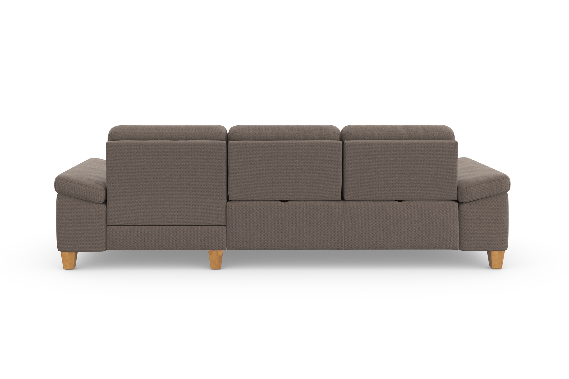 sit&more Ecksofa »Westham L-Form«, mit Recamiere, mit oder ohne Bettfunktion, Bettkasten, Füße Eiche