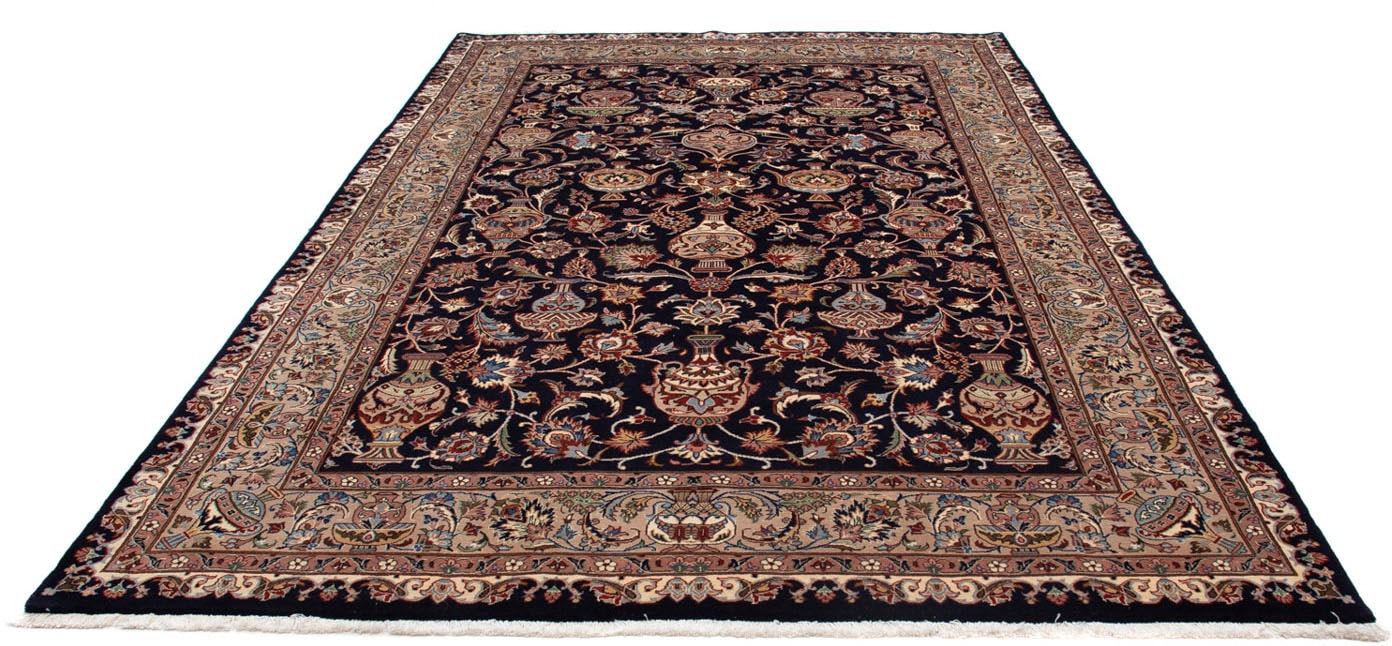 morgenland Wollteppich »Kaschmar Blumenmuster Nero 310 x 200 cm«, rechtecki günstig online kaufen