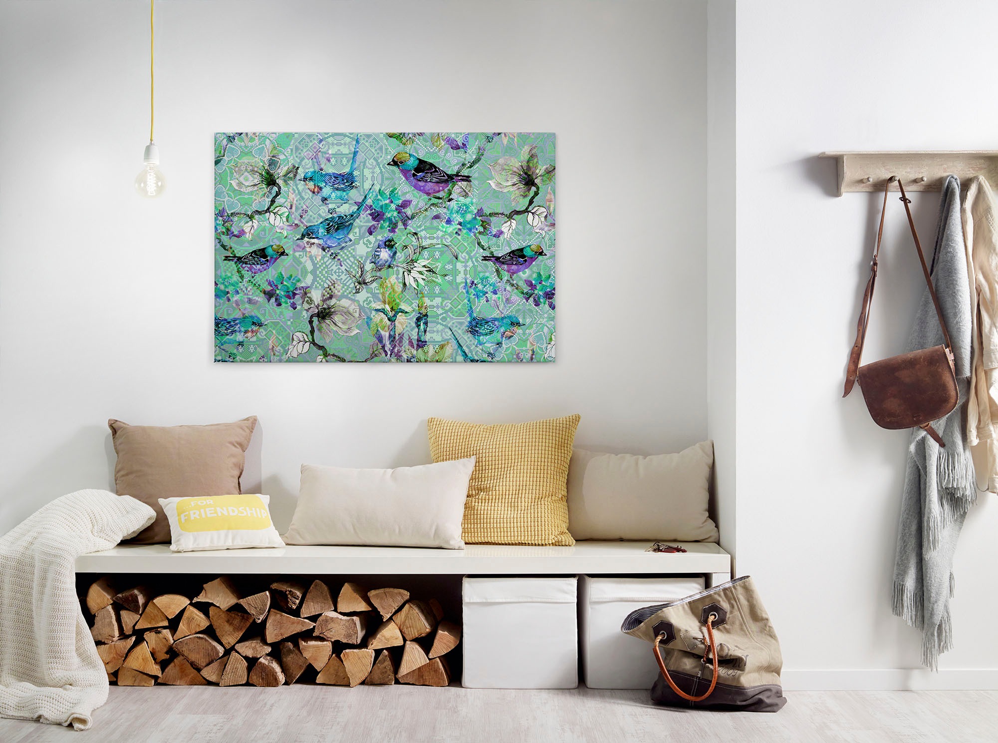 Bricoflor Vogel Wandbild In Schwarz Und Weiß Moderne Leinwand Für Wohnzimme günstig online kaufen