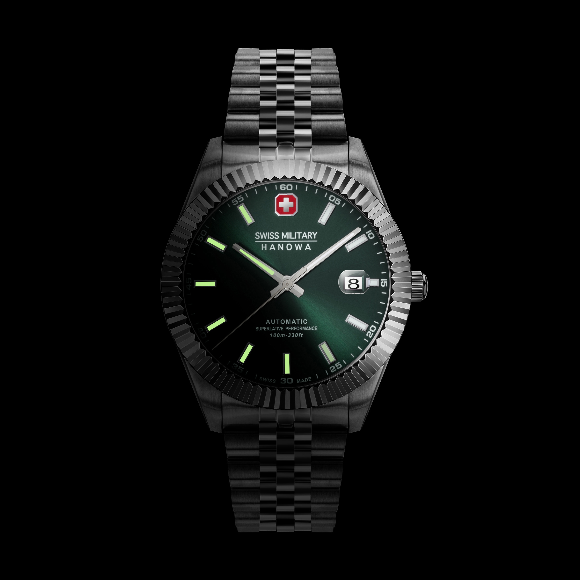 Swiss Military Hanowa Automatikuhr »Diligenter« Armbanduhr, Herrenuhr, Swiss Made, Mechanische Uhr, Edelstahlarmband
