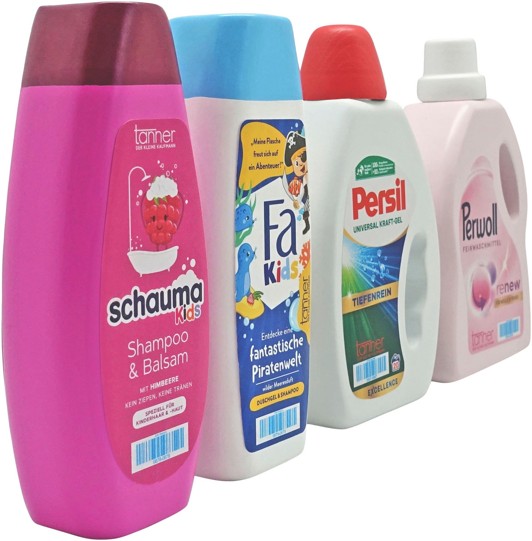 Tanner Kaufladensortiment »Henkel-Set mit 4 Markenminiaturen«, (4 tlg.), aus Holz, FSC® - schützt Wald