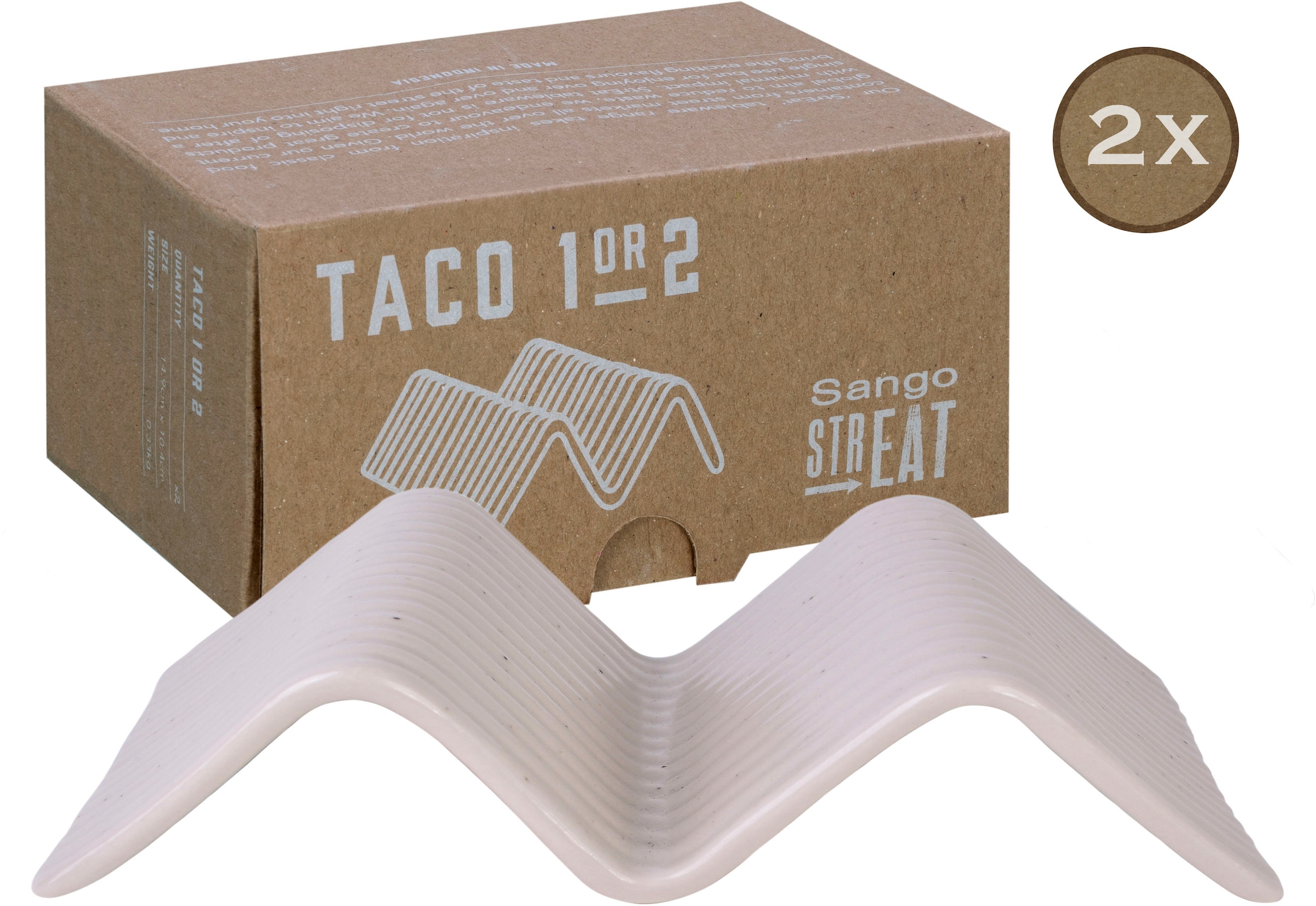 CreaTable Servierplatte »Taco Stand«, (Set, 2 tlg.), Servier Set, weiß,  Topaktueller „Streat Food“ Trend auf Rechnung bestellen