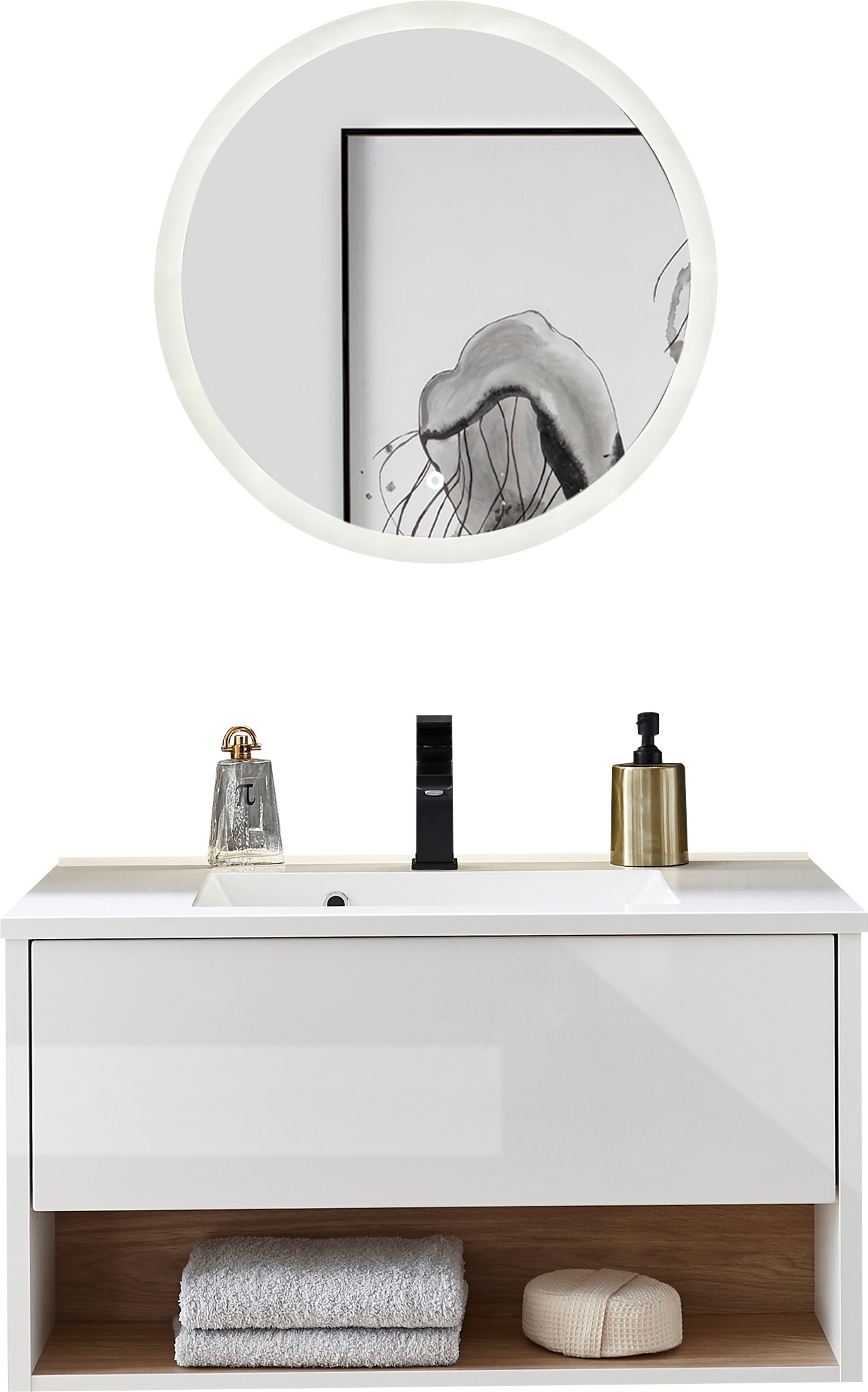 PLACES OF STYLE Badmöbel-Set »Studio Line, Bad im modernen Design, 2-teilig günstig online kaufen