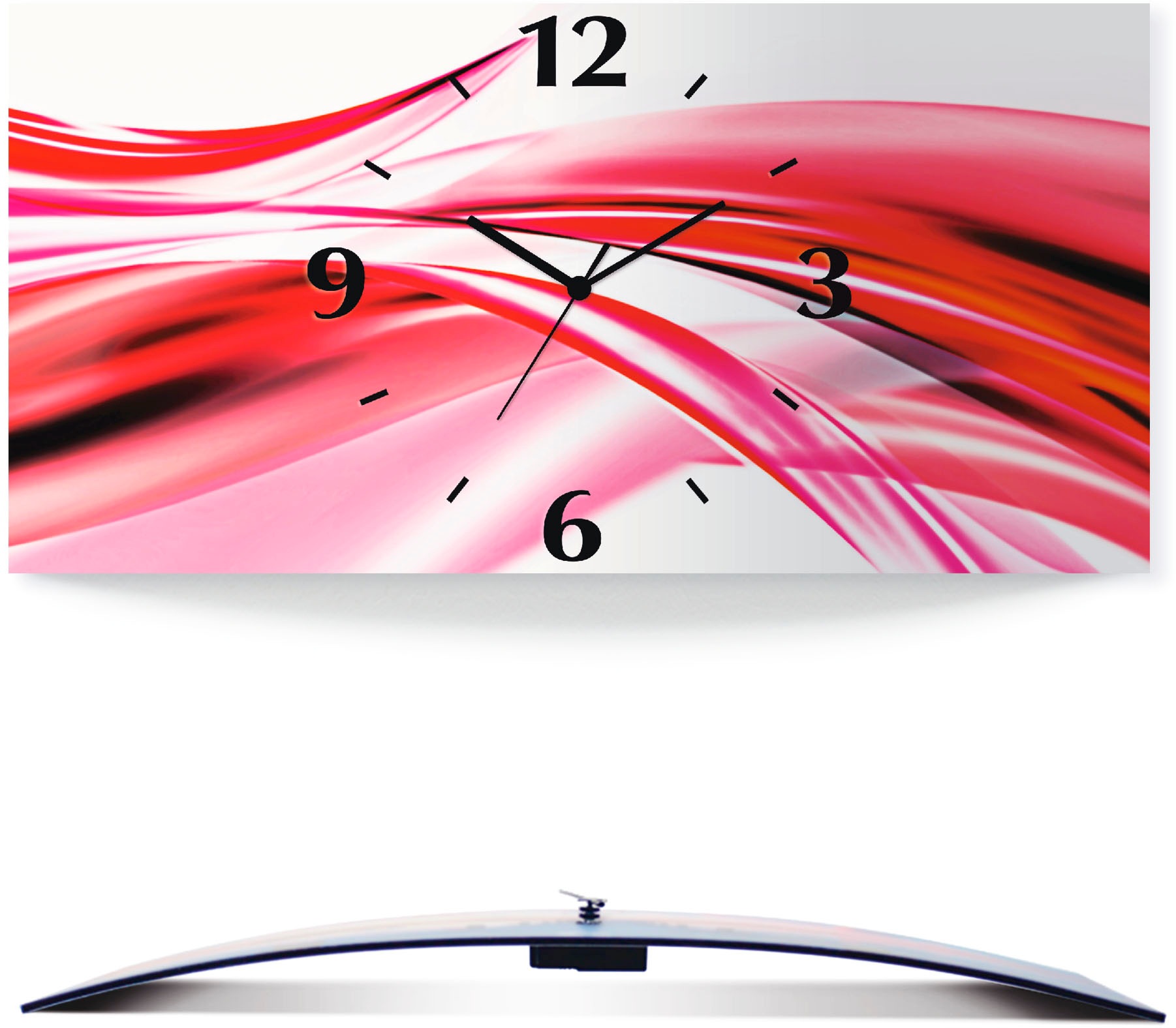 Artland Wanduhr »Schöne Welle - Abstrakt«, 3D Optik gebogen, mit Quarz- oder Funkuhrwerk, versch. Größen