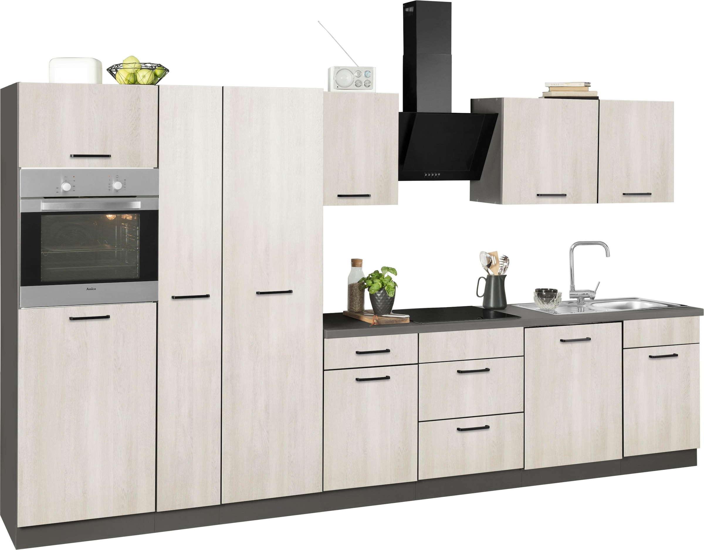 wiho Küchen Küchenzeile »Esbo«, ohne E-Geräte, Breite 360 cm online kaufen | Spülenschränke