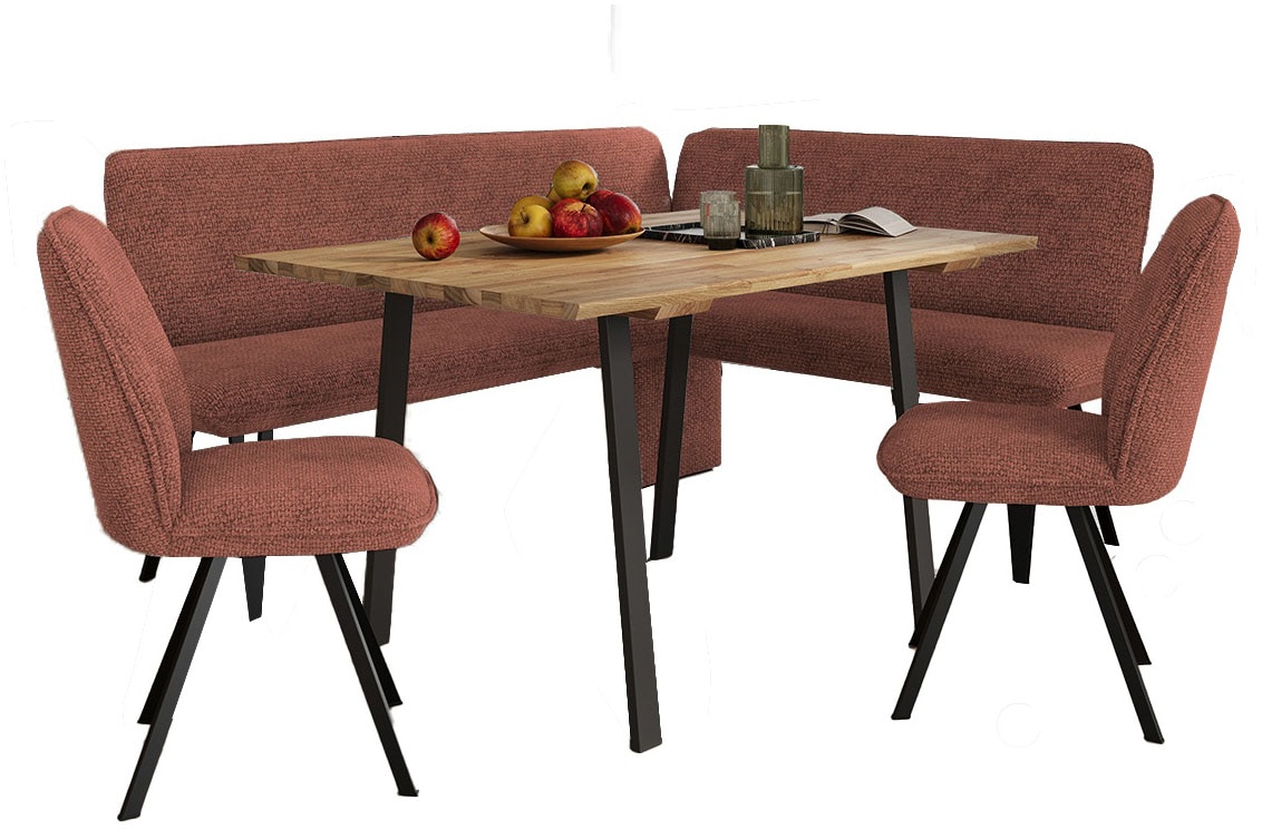 Eckbankgruppe OTTO HOME "Mily Essecke, Sitzgruppe, Eckbankgruppe, Küchenbankgruppe", braun (chili oil, schwarz), B:205cm H:89cm T:164cm