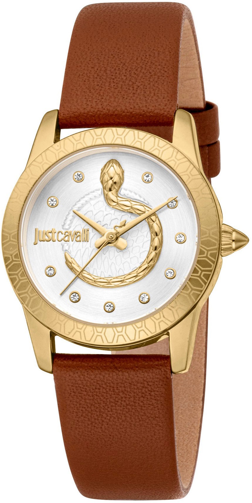 Just Cavalli Time Quarzuhr »Eterna«, (Set, 2 tlg., mit passendem Schmuckarmband), Armbanduhr, Damenuhr, Lederarmband, Ideal auch als Geschenk, analog