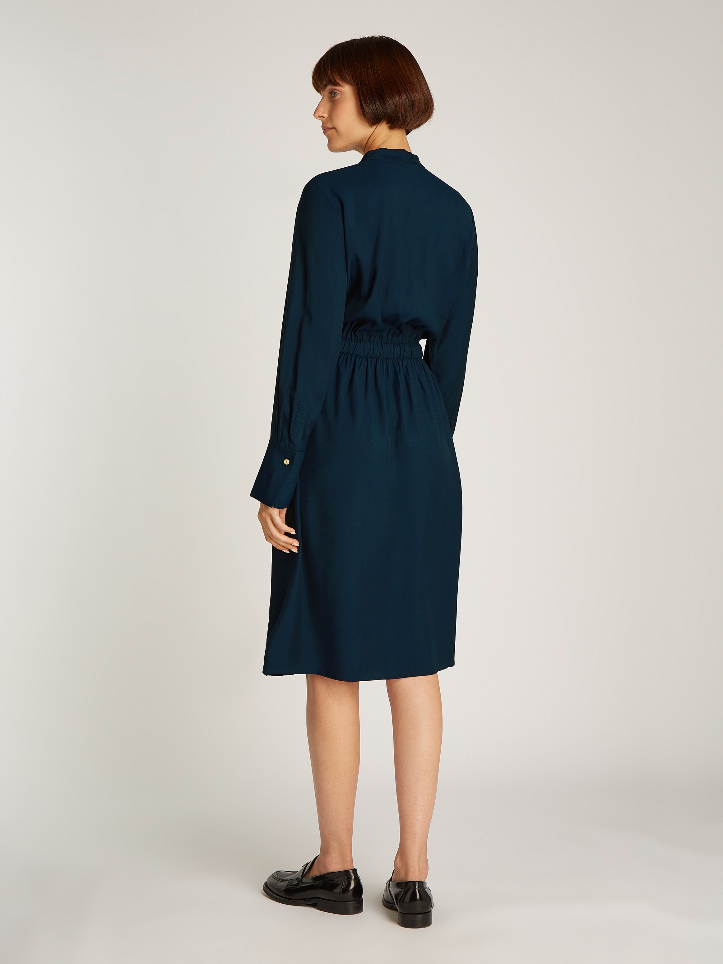 Tommy Hilfiger Blusenkleid »SOFT VIS COLARLESS SHIRT DRESS«, mit Bindeband