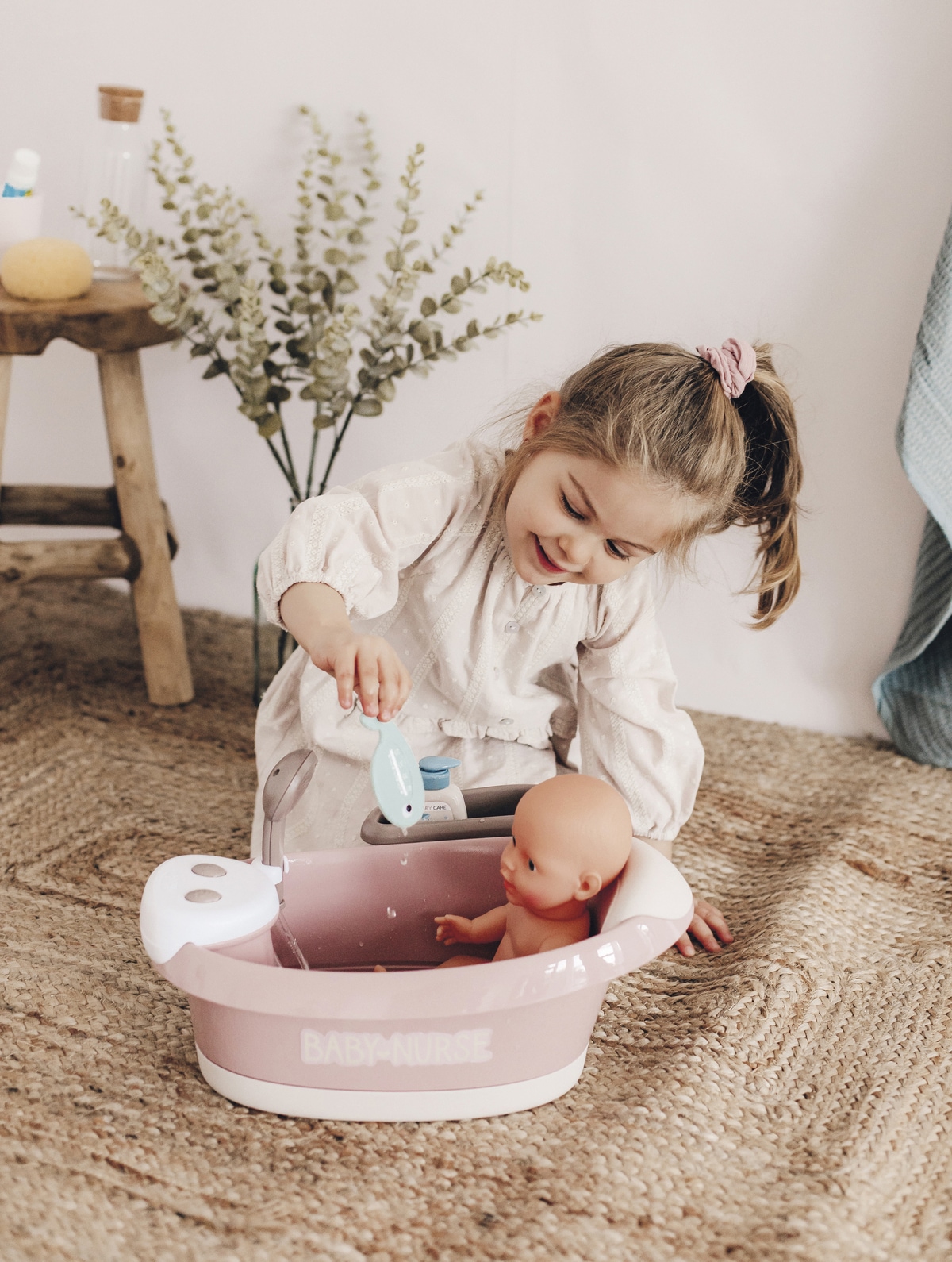 Smoby Puppen Badewanne »Baby Nurse, elektronische Puppen-Badewanne, rosa«, mit Lichteffekten